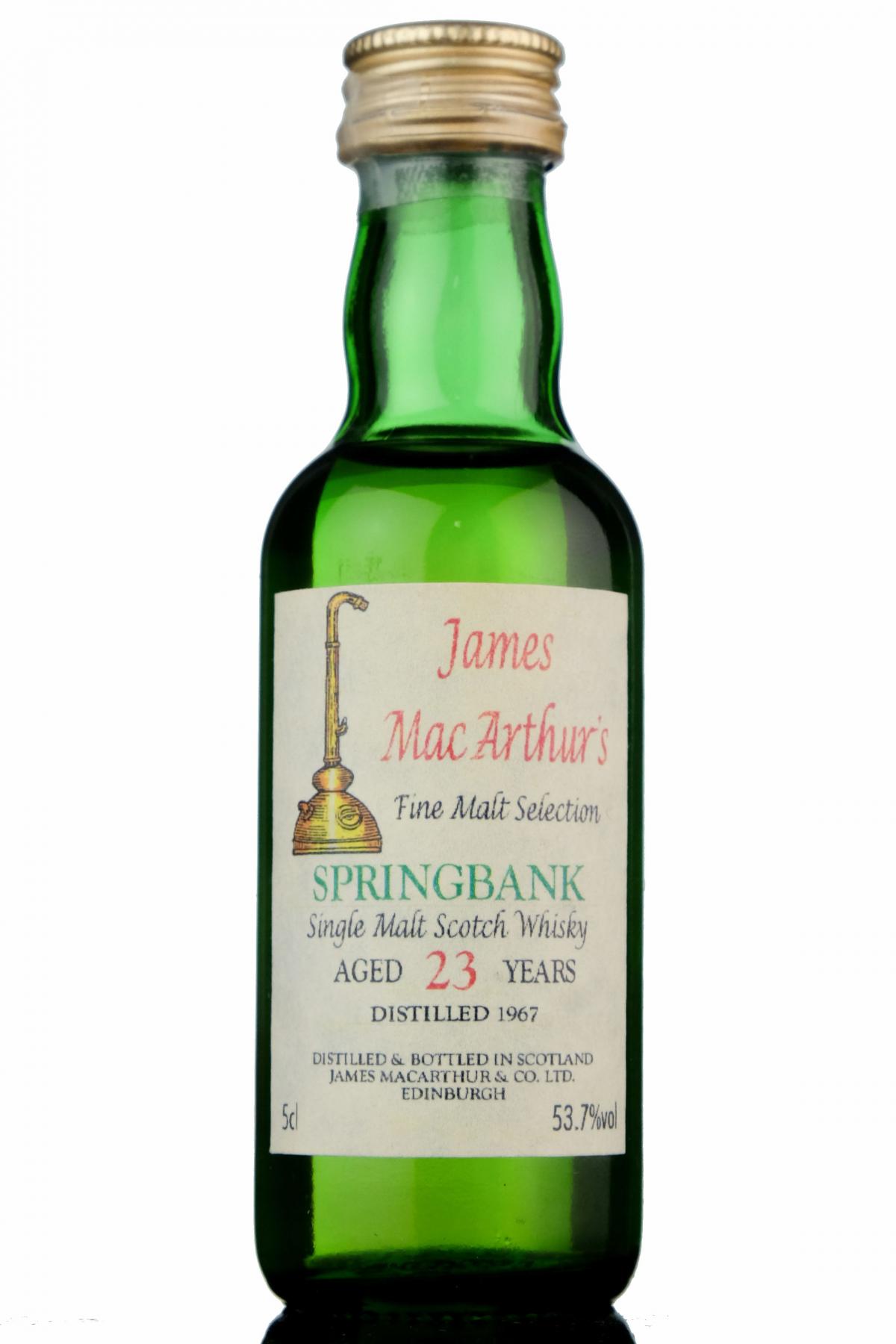 Springbank 1967 - 23 Year Old - James MacArthur - Fine Malt Selection Miniature