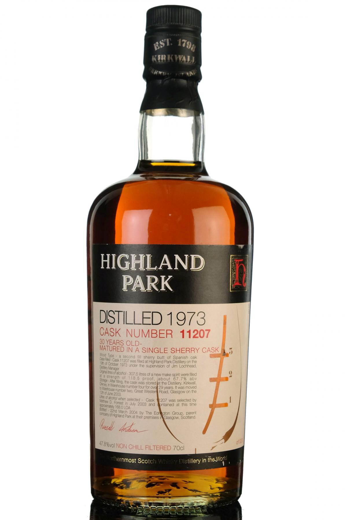 Highland Park 1973-2004 - 30 Year Old - Single Cask 11207