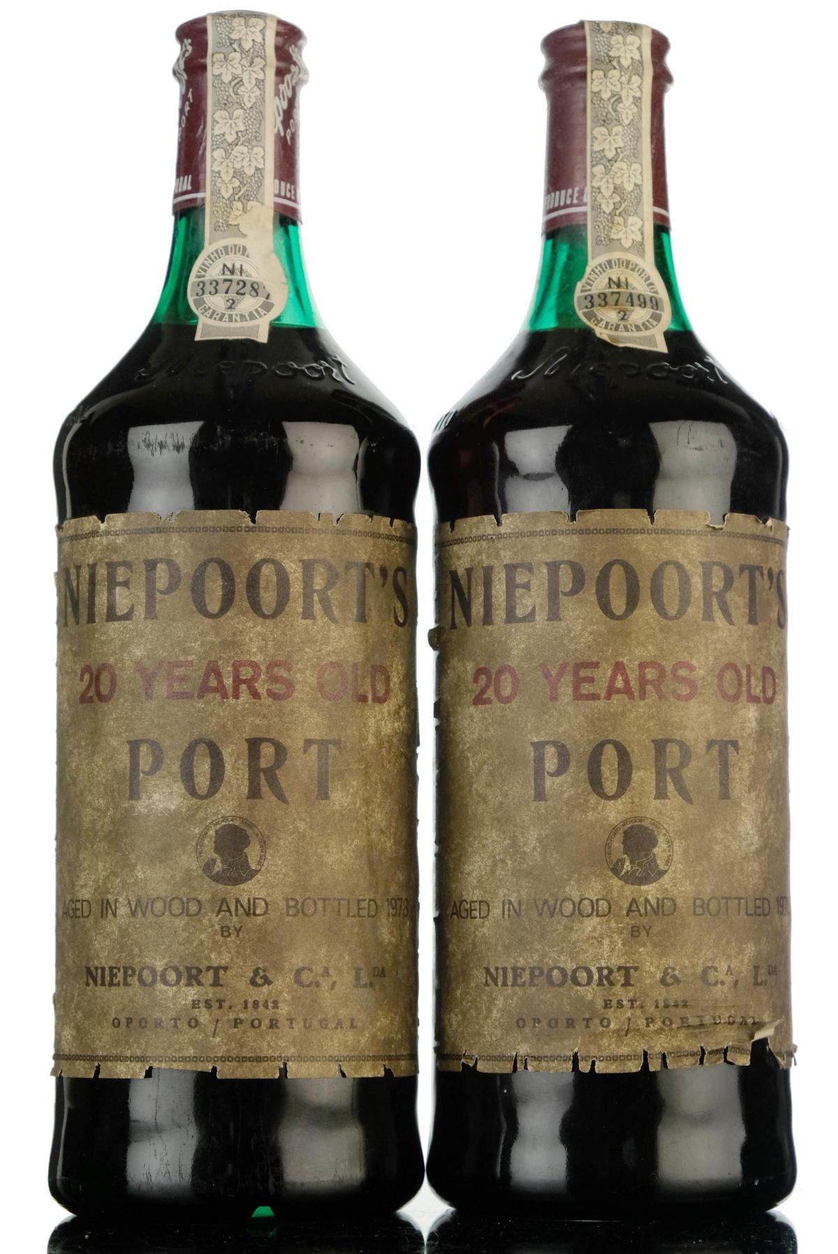 2 x Niepoort 20 Year Old Port - Bottled 1978