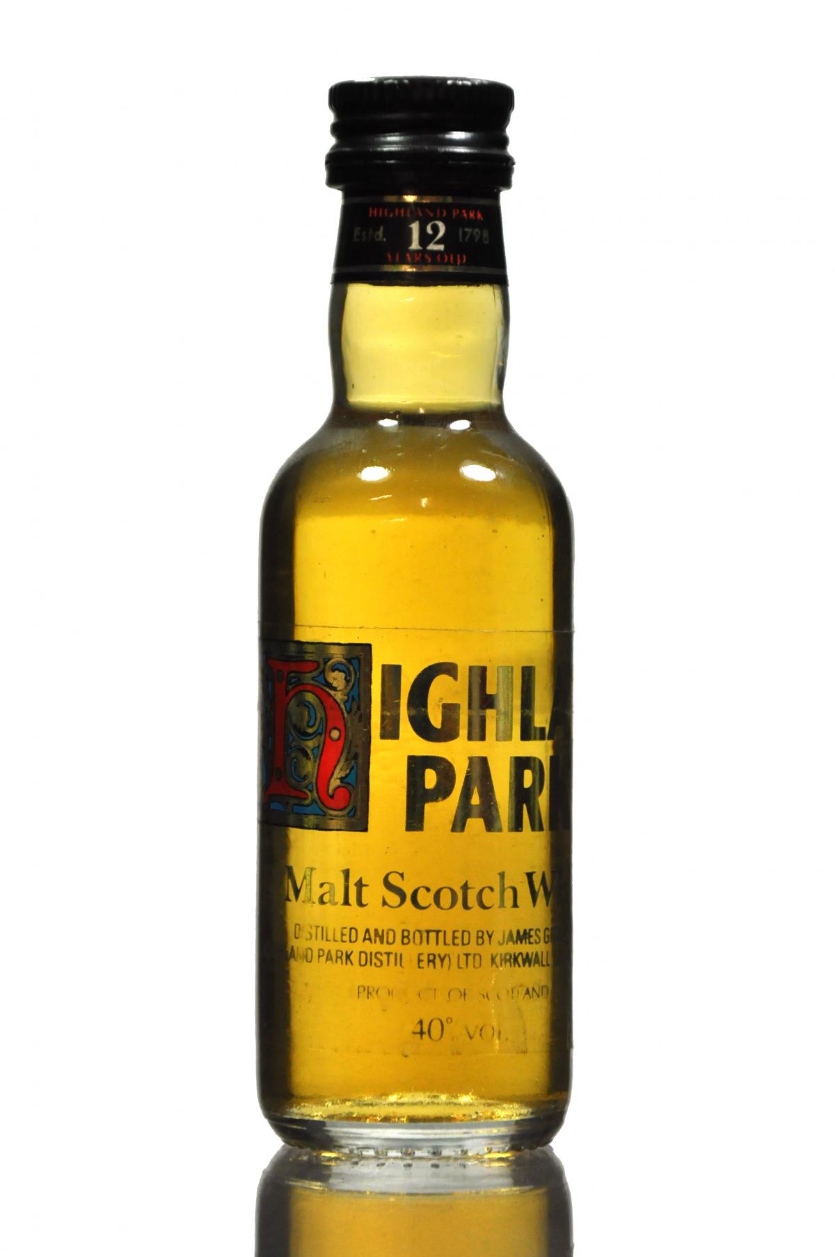 Highland Park 12 Year Old Miniature