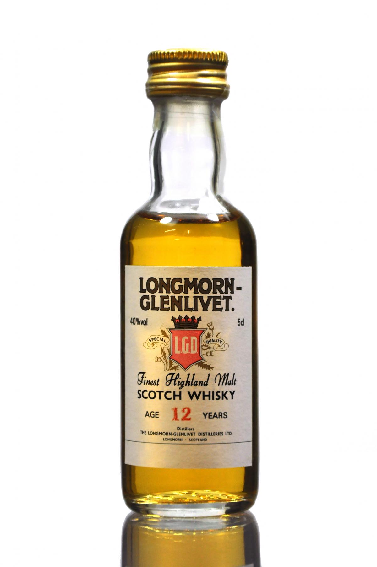 Longmorn-Glenlivet 12 Year Old - Gordon & MacPhail Miniature