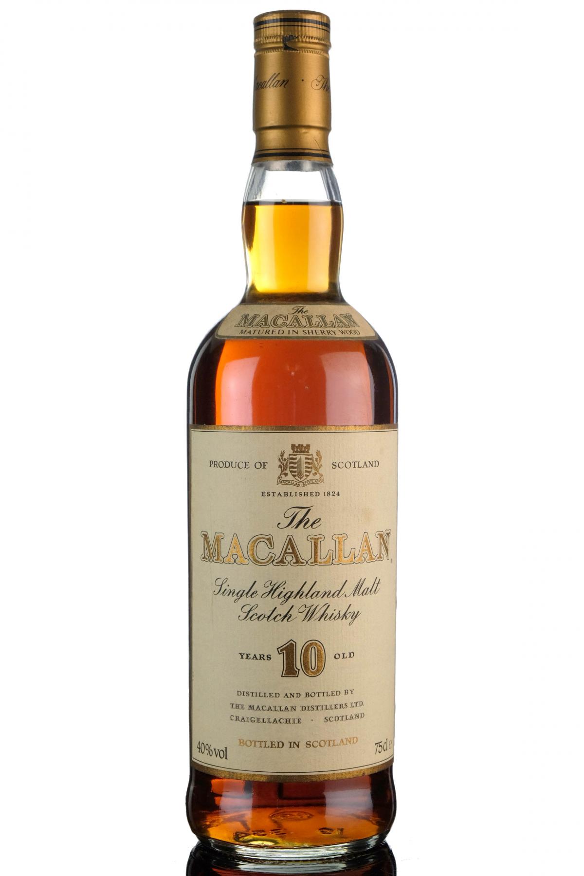 Macallan 10 Year Old - Circa 1990