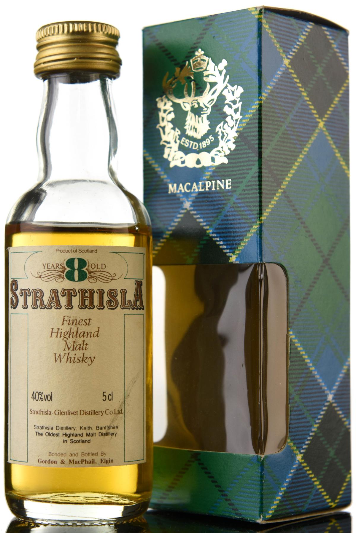 Strathisla 8 Year Old - 70 Proof - Gordon & MacPhail Miniature