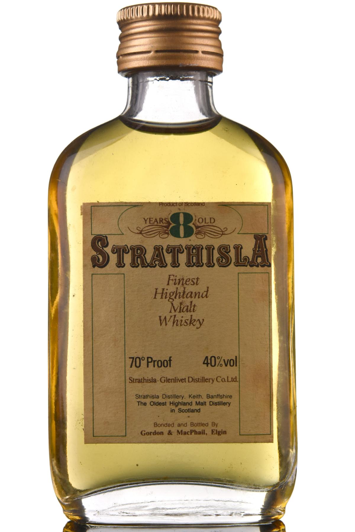 Strathisla 8 Year Old - 70 Proof - Gordon & MacPhail Miniature