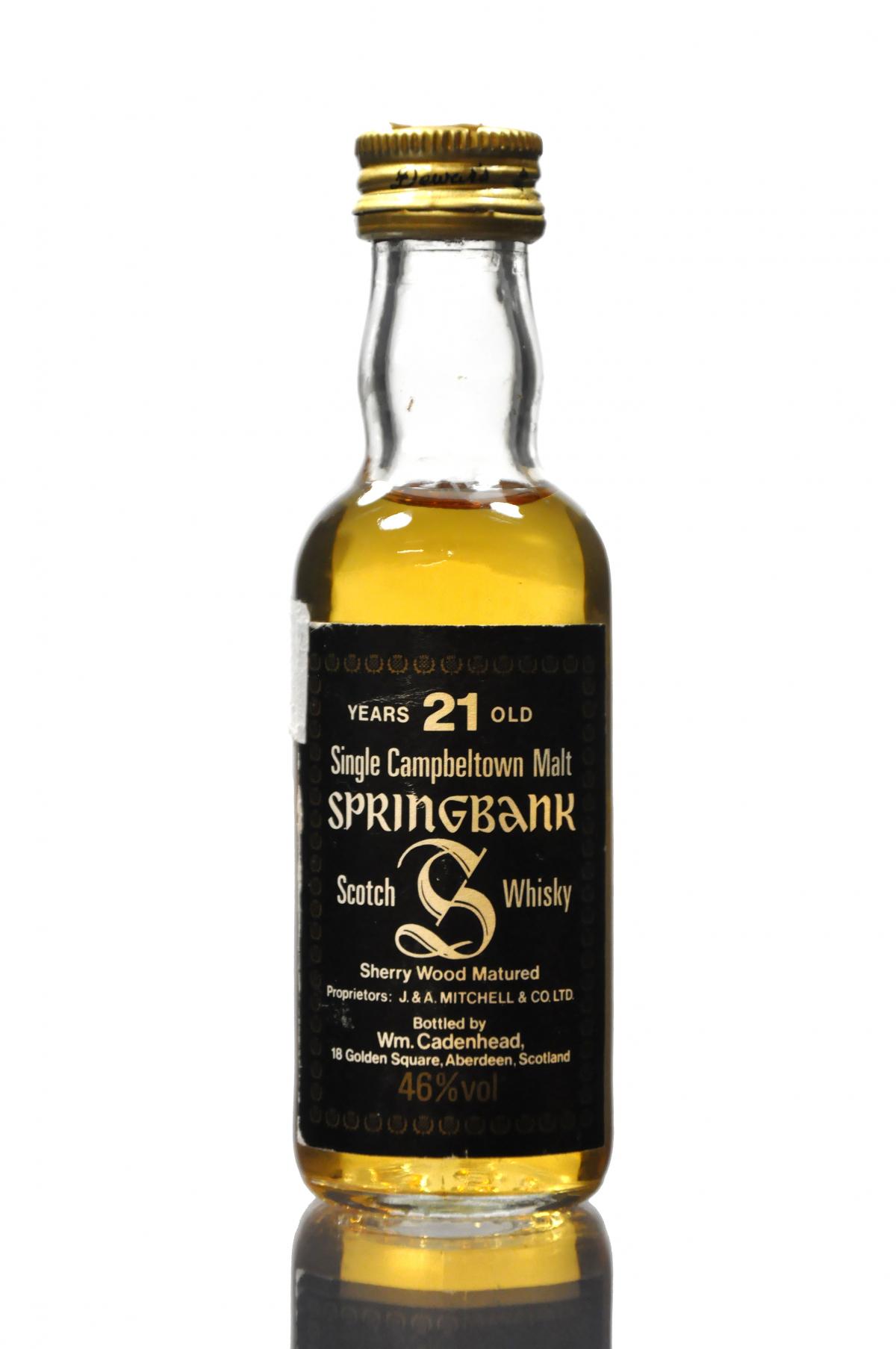 Springbank 21 Year Old - Cadenhead Miniature