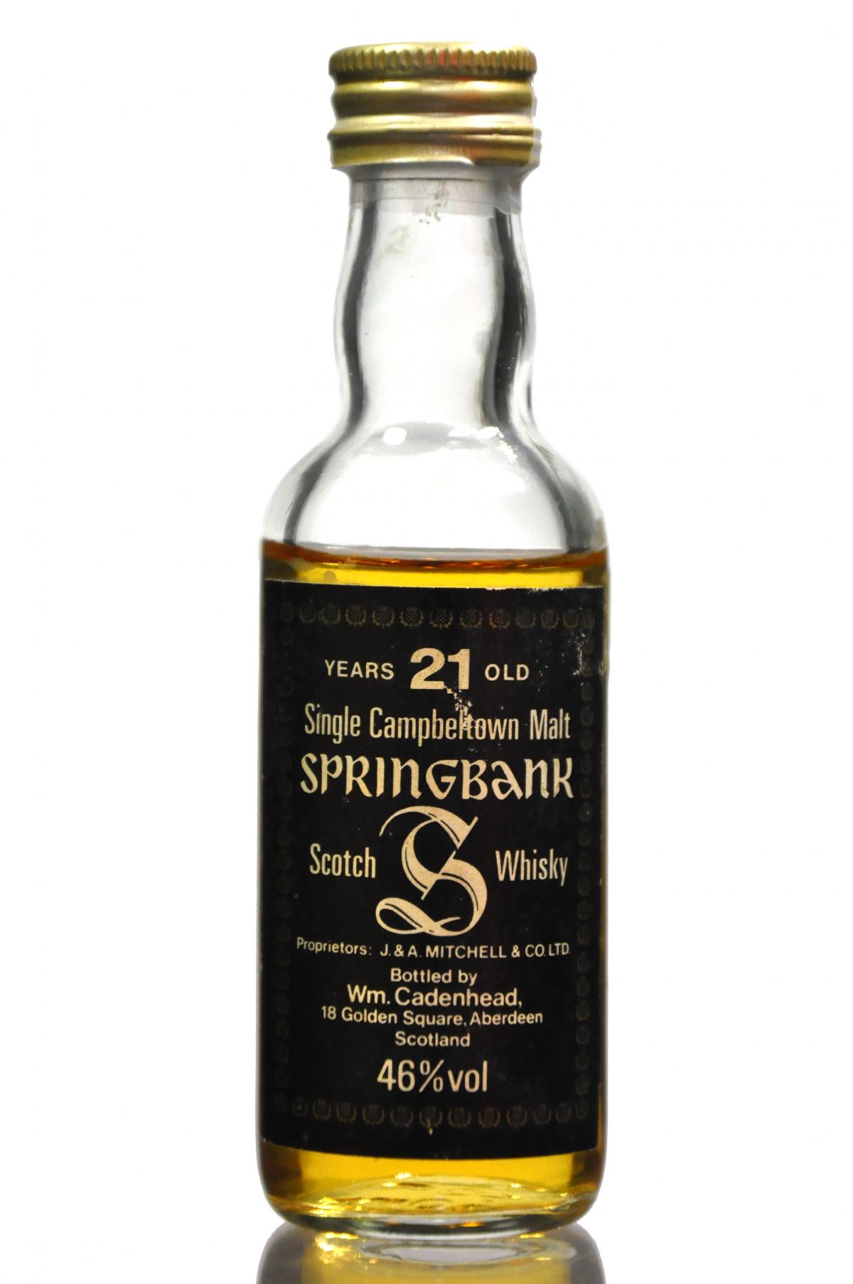 Springbank 21 Year Old - Cadenhead Miniature
