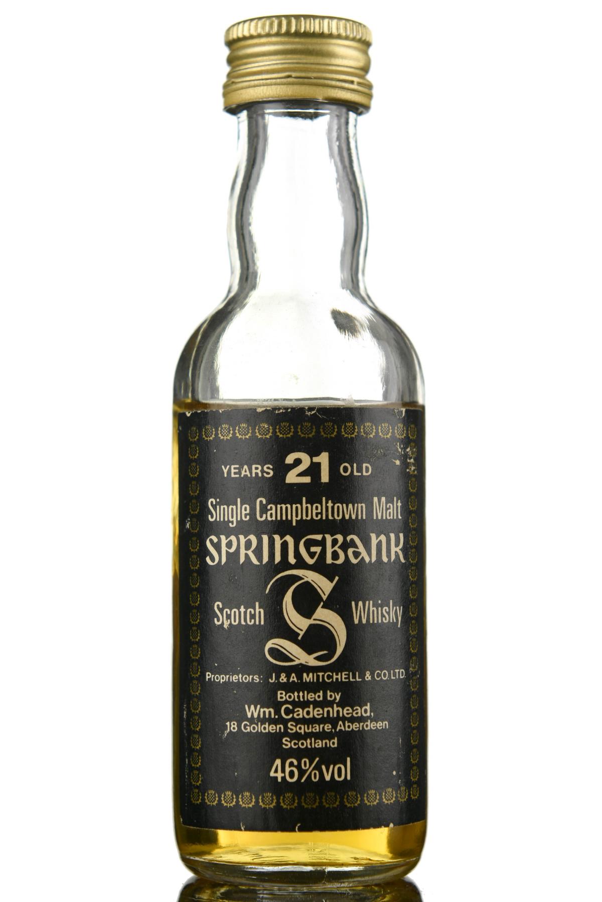Springbank 21 Year Old - Cadenhead Miniature
