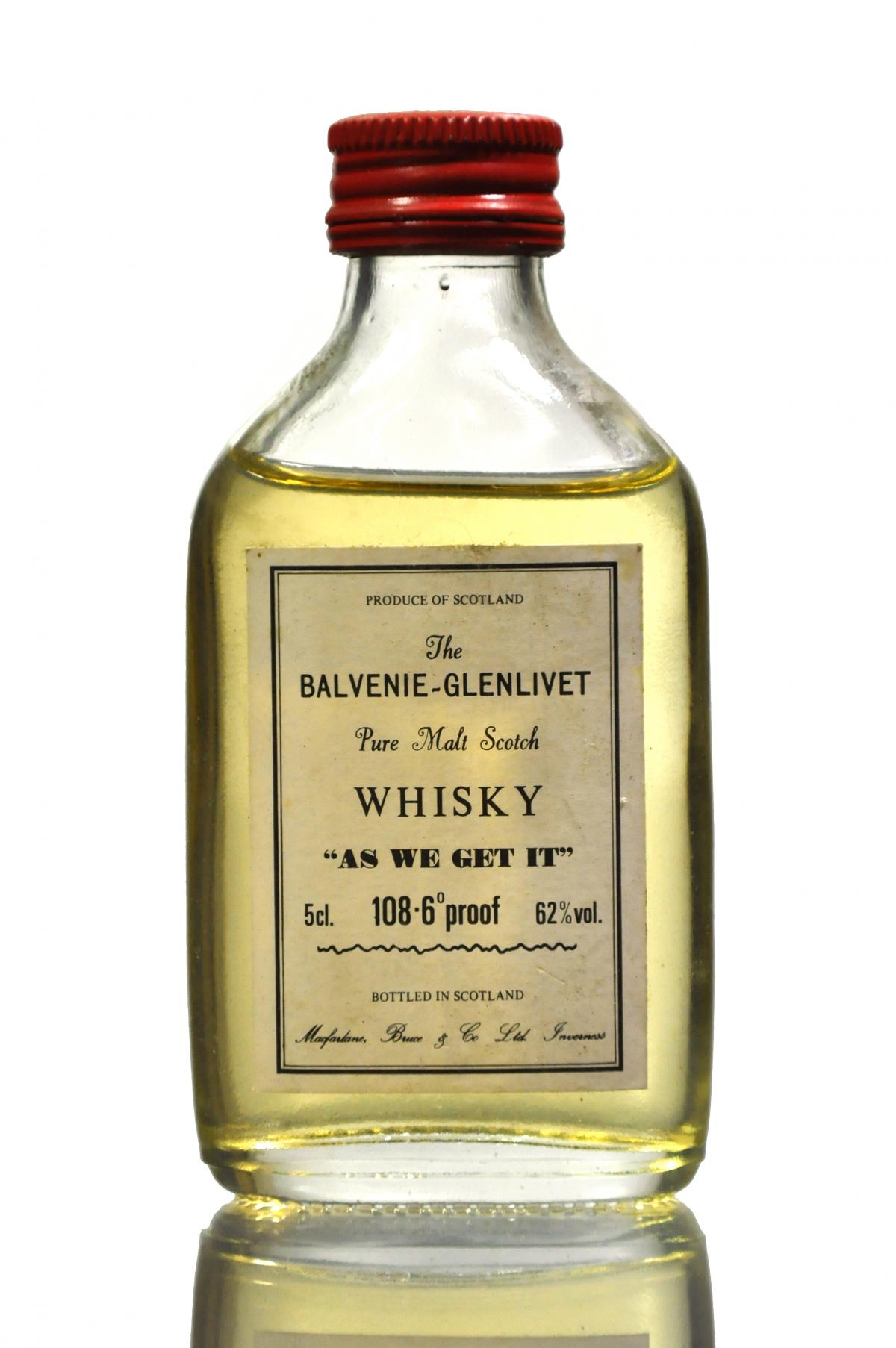 Balvenie-Glenlivet As We Get It - 108.6 Proof Miniature