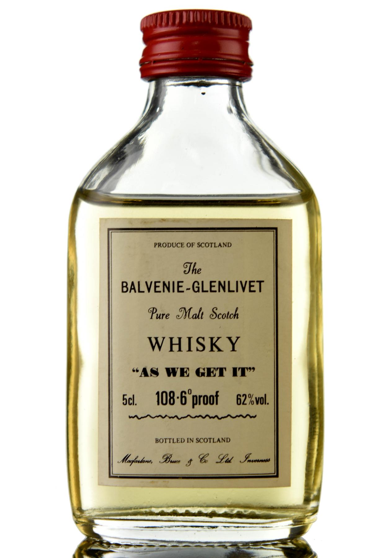 Balvenie-Glenlivet As We Get It - 108.6 Proof Miniature