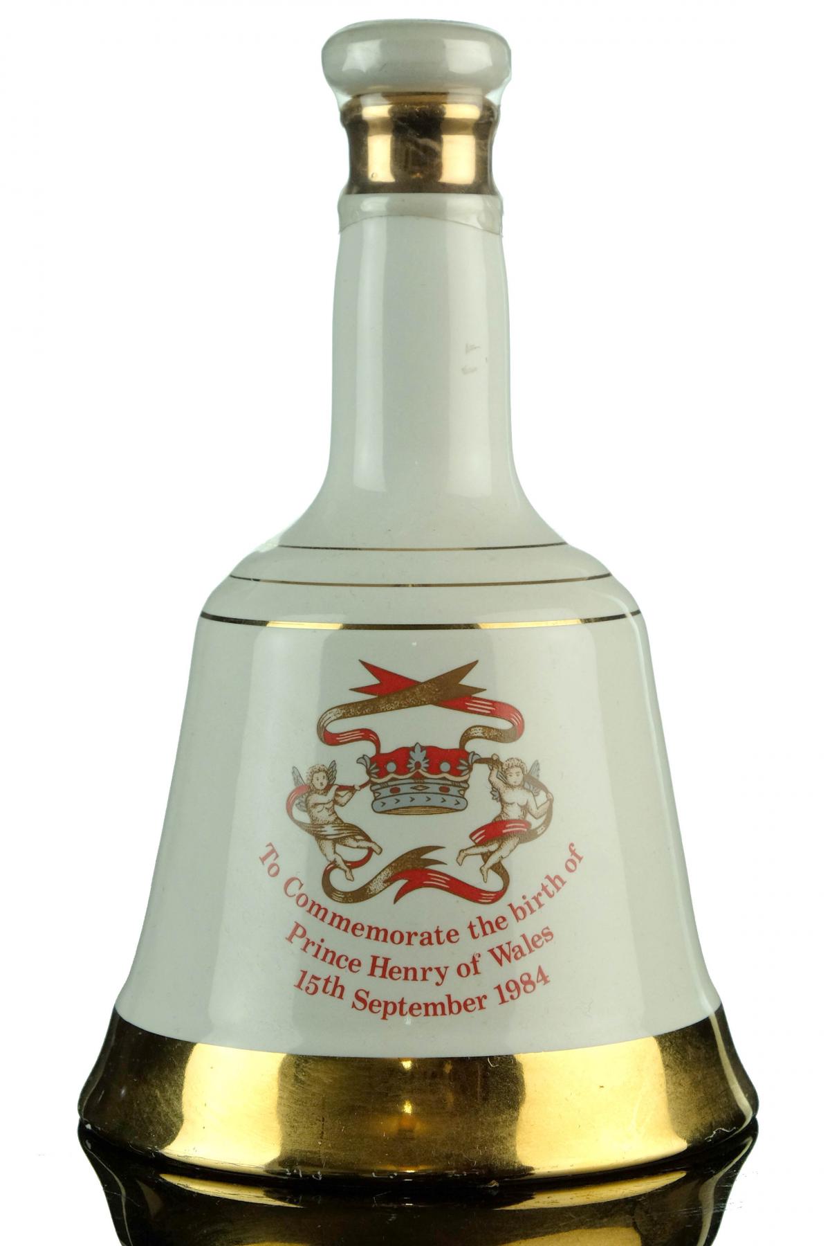 Bells Commemorate Decanter - The Birth Of Prince Henry Of Wales 1984