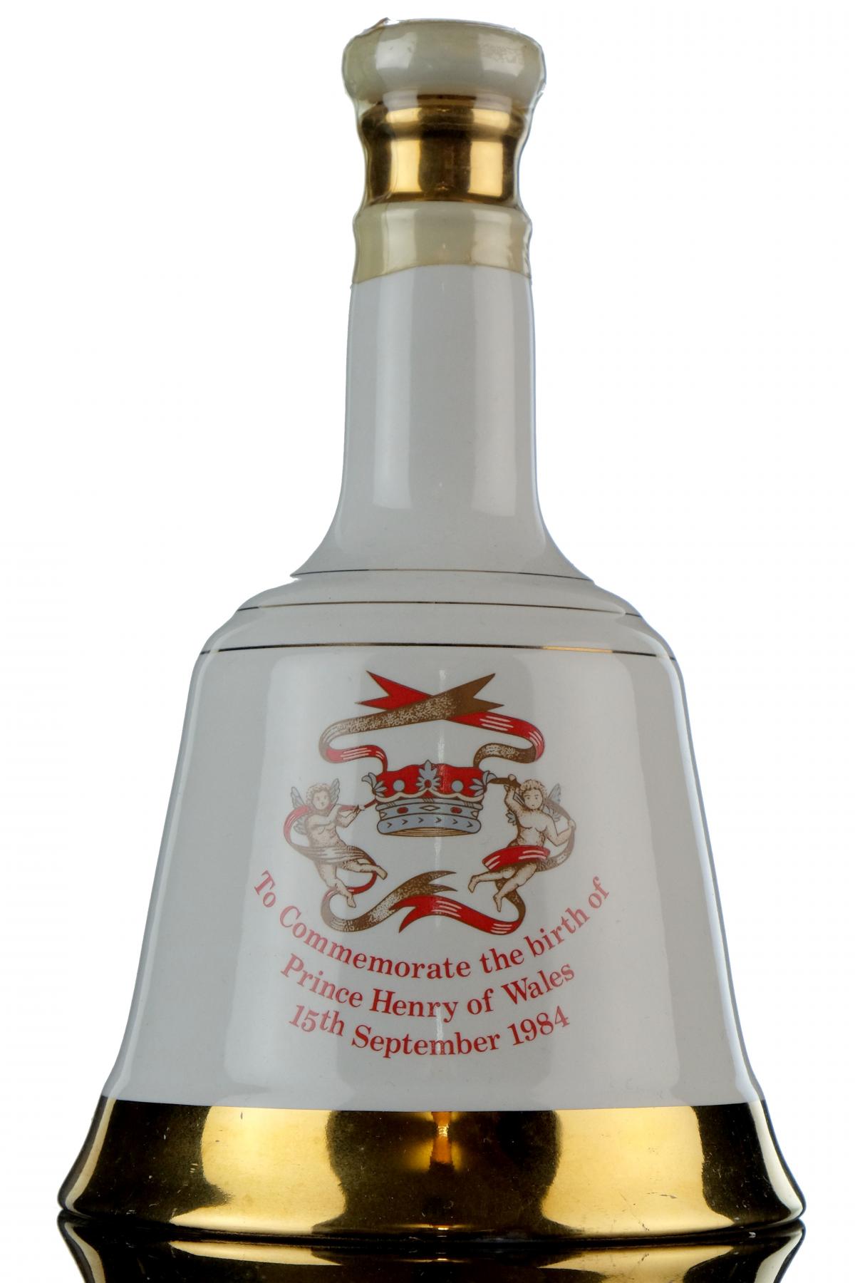 Bells Commemorate Decanter - The Birth Of Prince Henry Of Wales 1984
