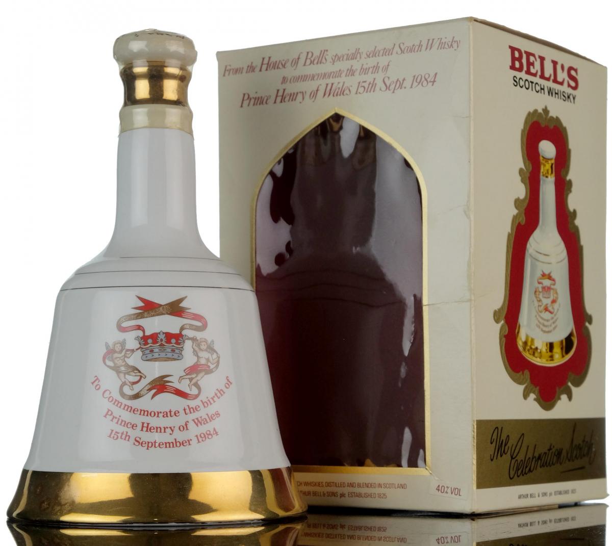 Bells Commemorate Decanter - The Birth Of Prince Henry Of Wales 1984