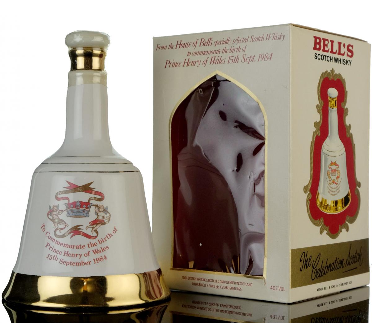 Bells Commemorate Decanter - The Birth Of Prince Henry Of Wales 1984