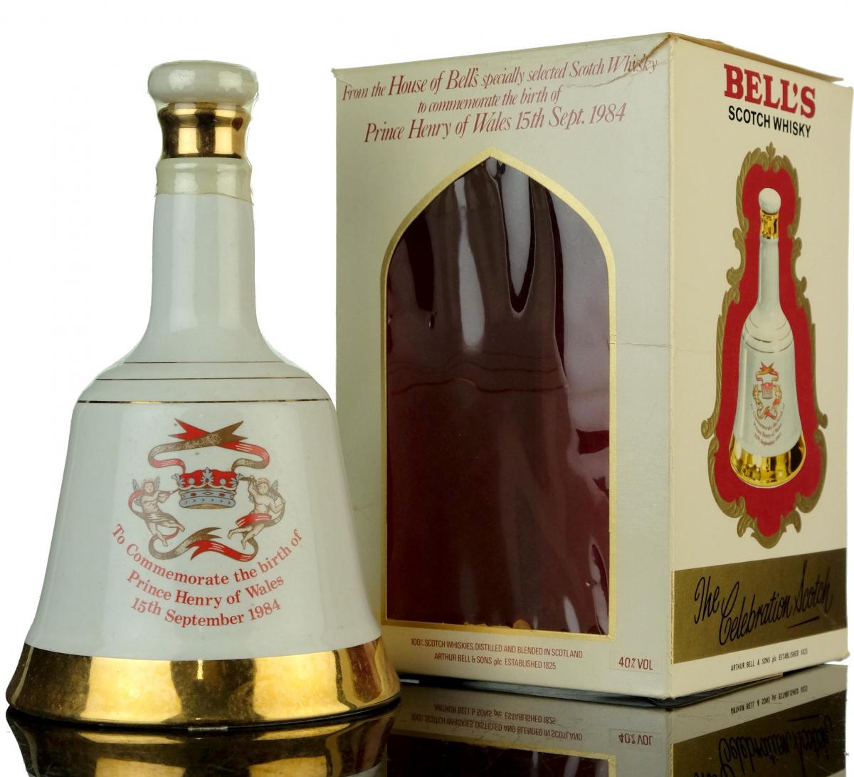 Bells Commemorate Decanter - The Birth Of Prince Henry Of Wales 1984