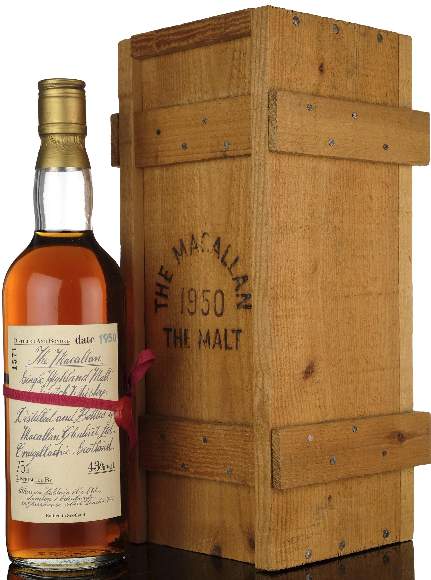 Macallan 1950 - Gordon & MacPhail - Handwritten Label