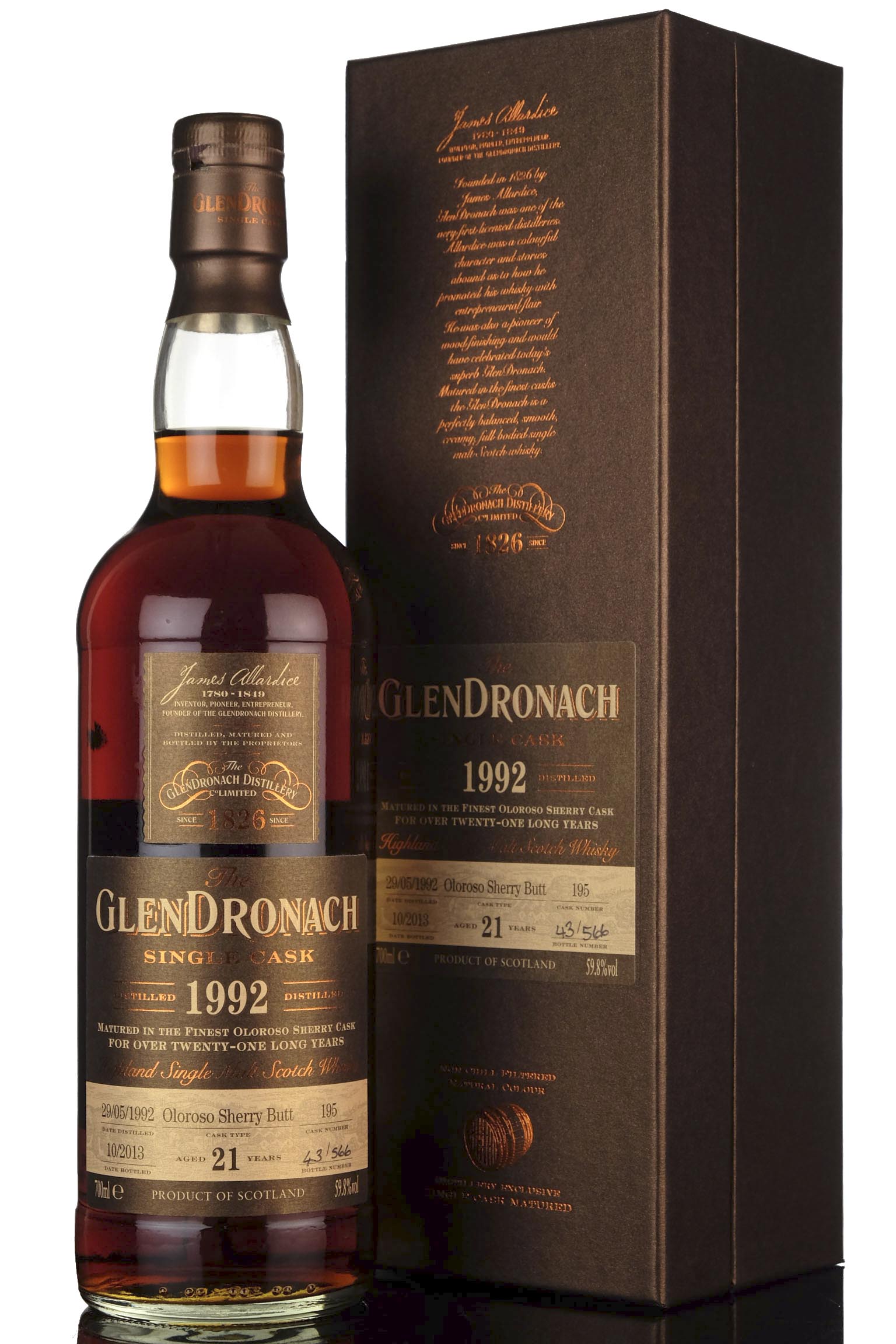 Glendronach 1992 - 2013 21 Single Cask 195 Batch 9