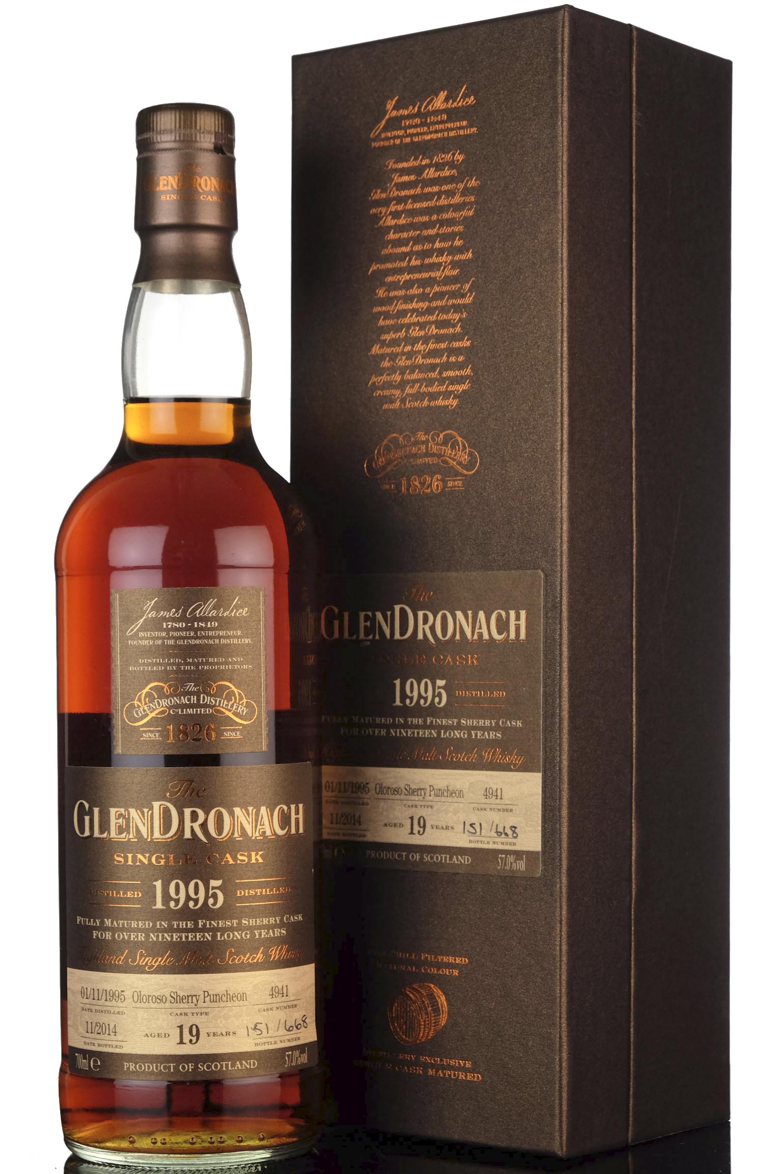 Glendronach 1995-2014 - 19 Year Old - Single Cask 4941 - Batch 11
