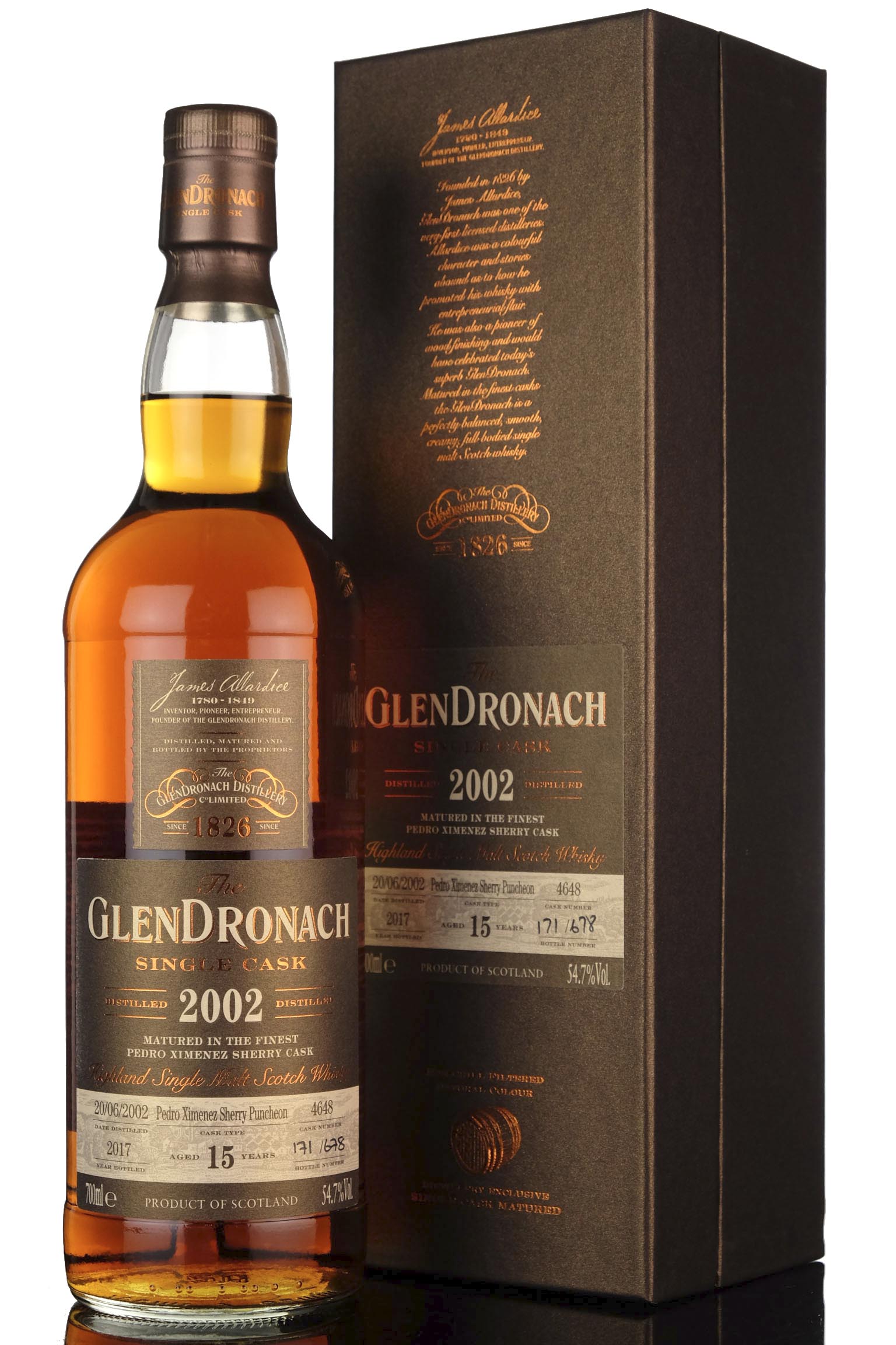 Glendronach 2002-2017 - 15 Year Old - Single Cask 4648 - Batch 16
