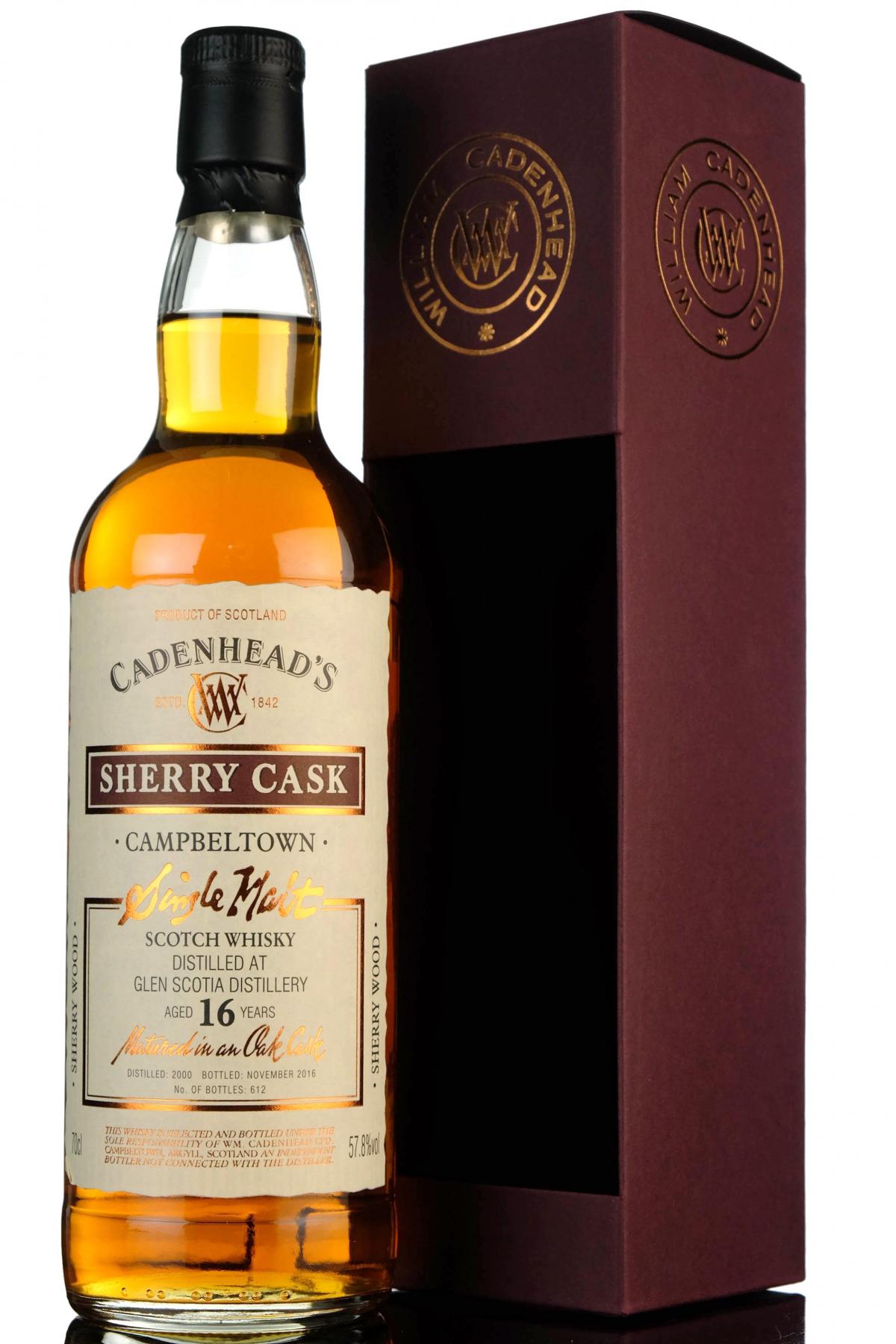 Glen Scotia 2000-2016 - 16 Year Old - Cadenheads Sherry Cask