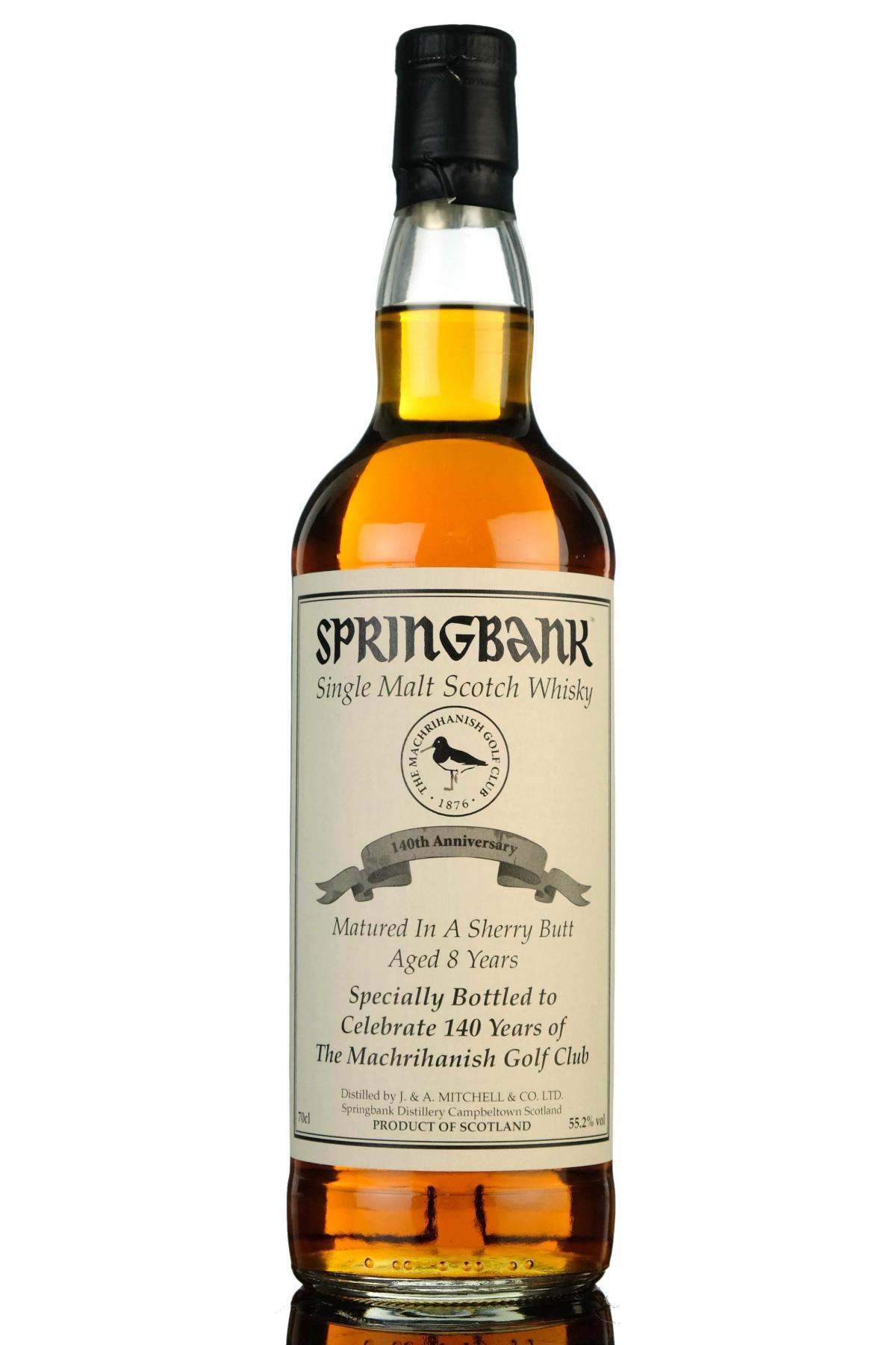 Springbank 8 Private Bottling Machrihanish Golf Club