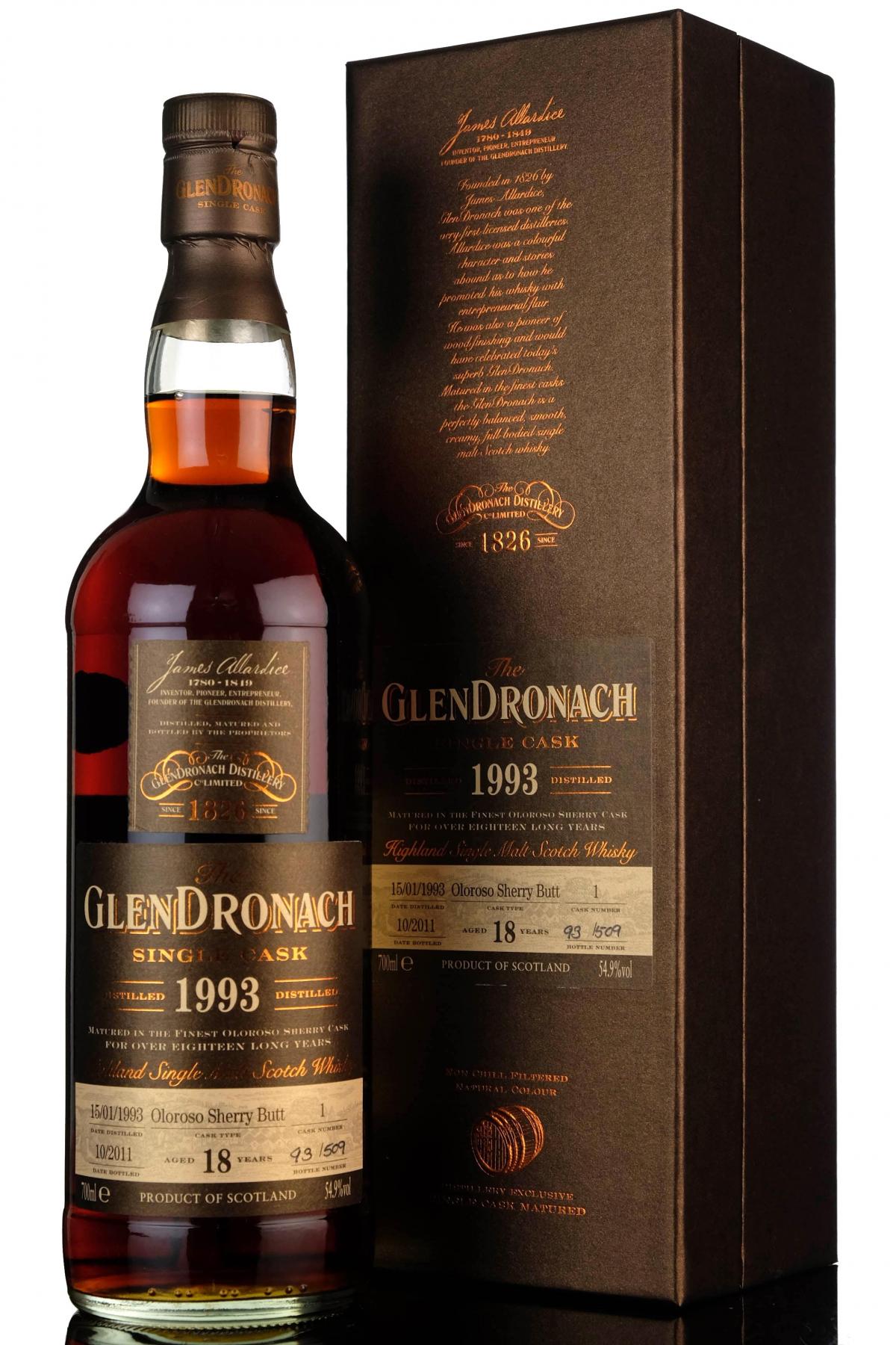 Glendronach 1993-2011 - 18 Year Old - Single Cask 1 - Batch 5
