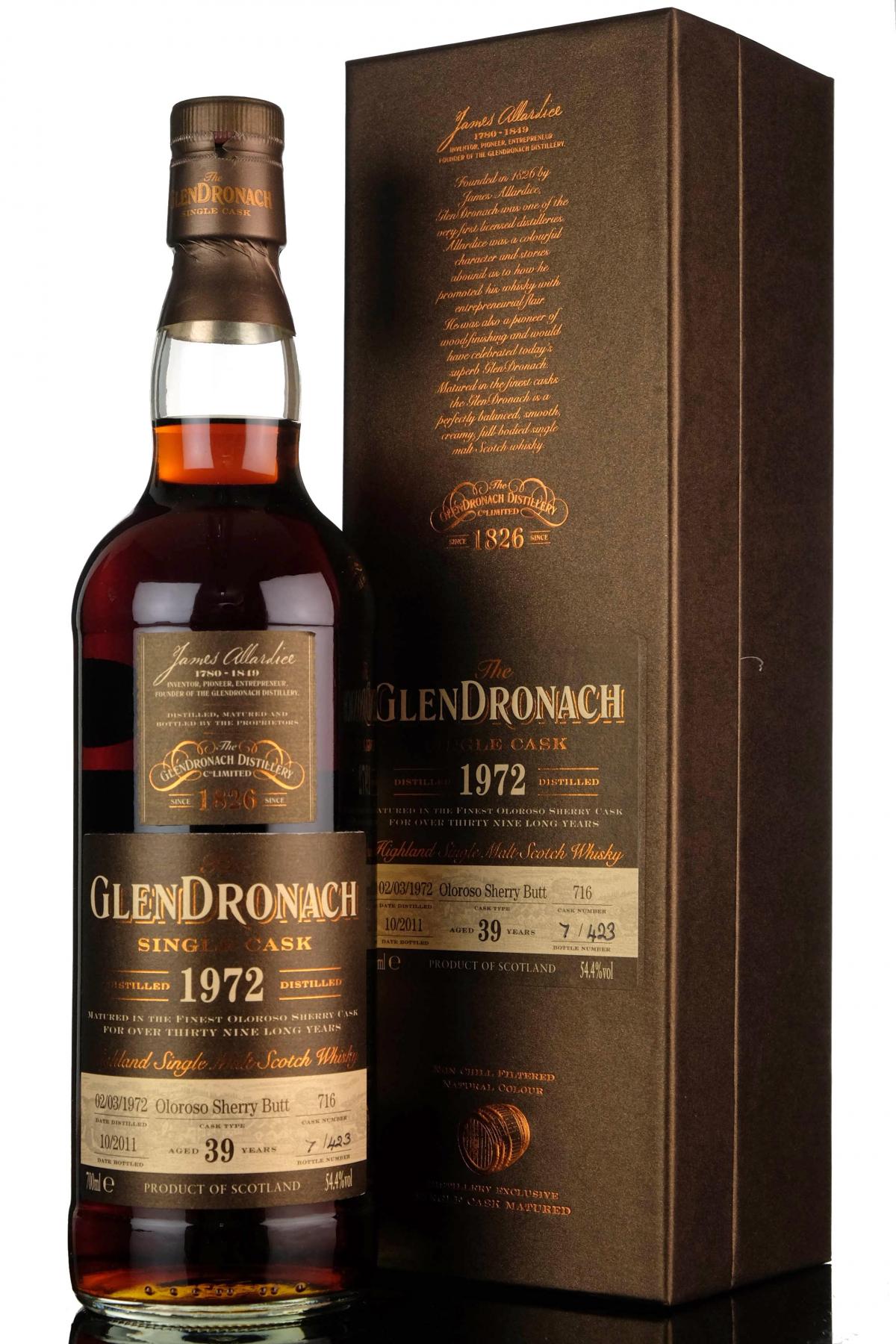 Glendronach 1972-2011 - 39 Year Old - Single Cask 716 - Batch 5