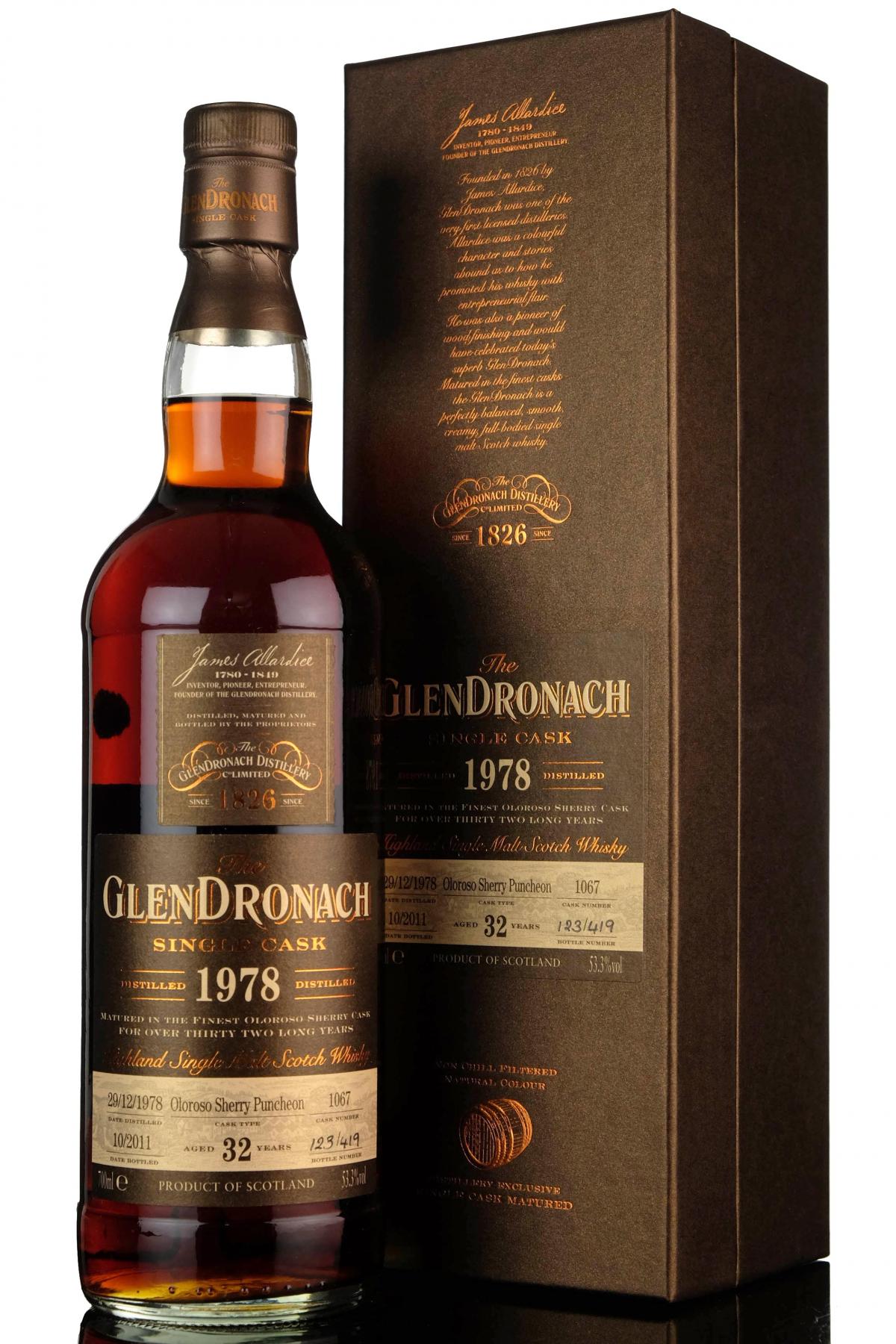 Glendronach 1978-2011 - 32 Year Old - Single Cask 1067 - Batch 5