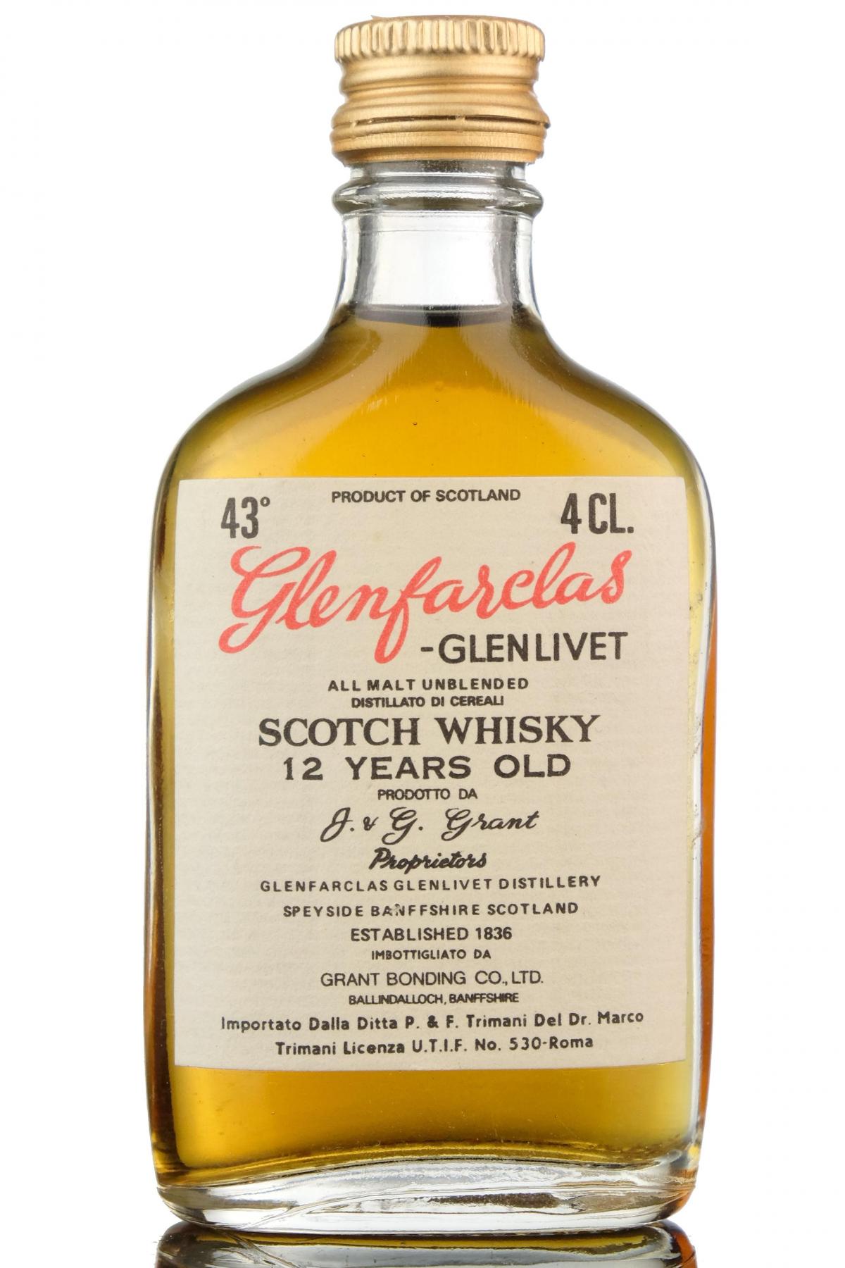 Glenfarclas-Glenlivet 12 Year Old Miniature