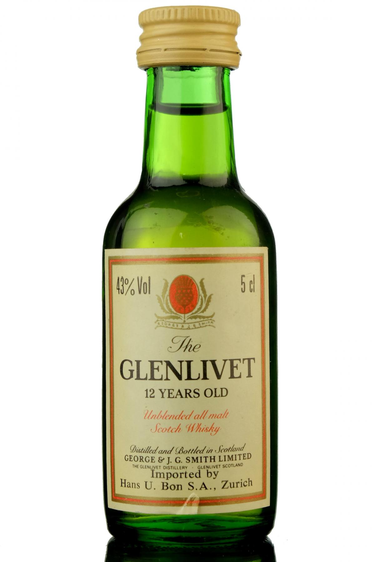 Glenlivet 12 Year Old - Unblended Miniature