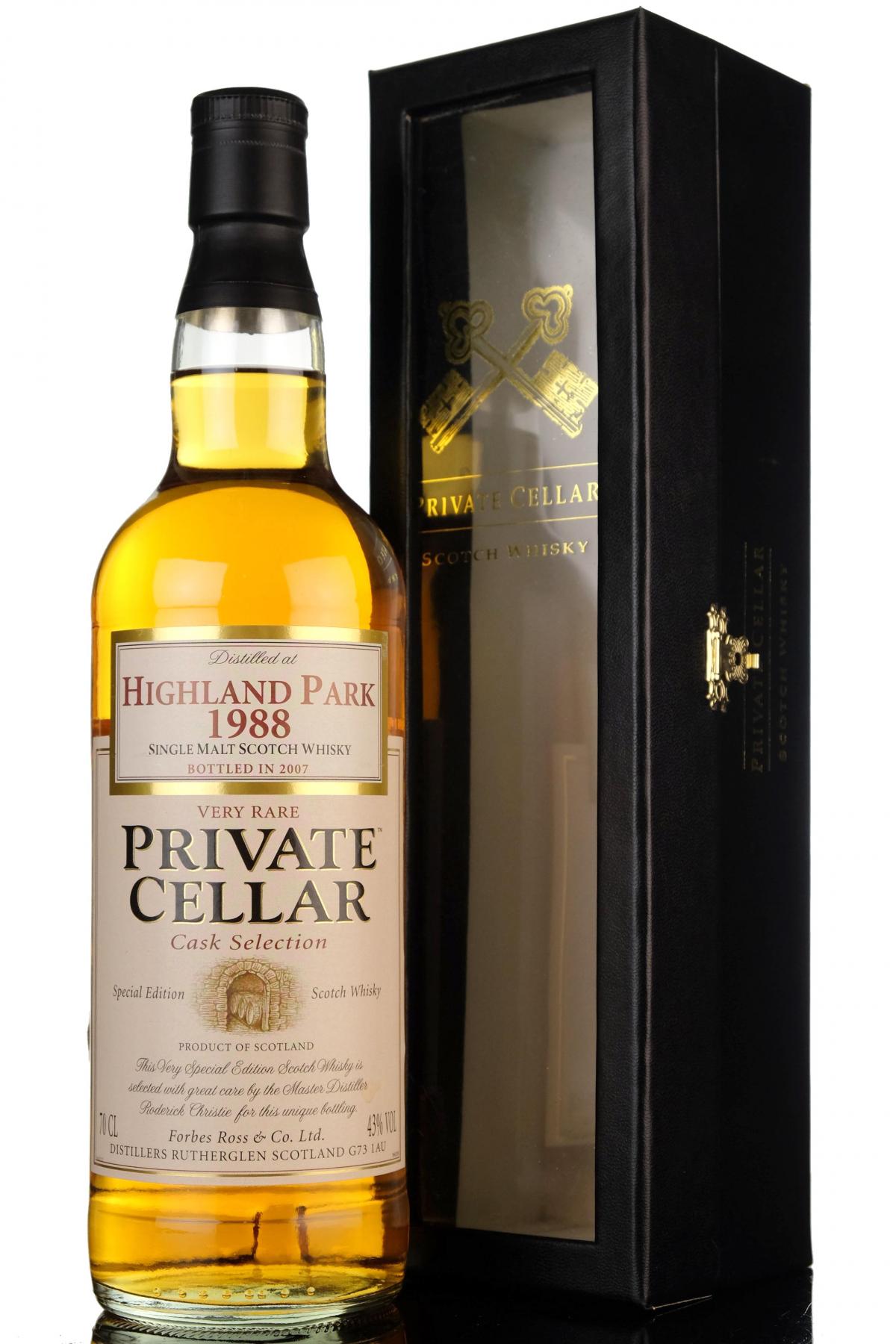 Highland Park 1988 - 2007 Private Cellar