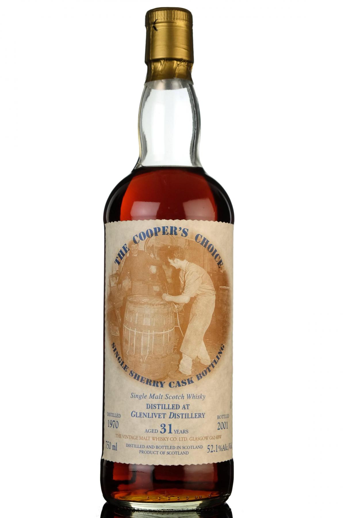 Glenlivet 19702001 31 Year Old Coopers Choice US Import