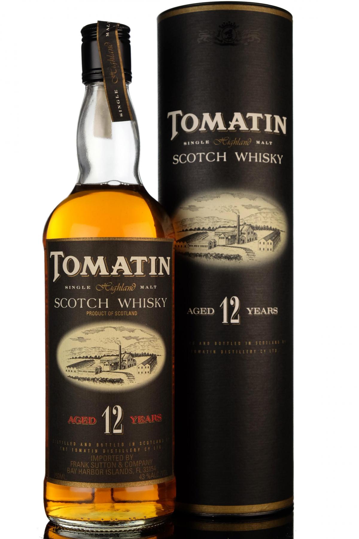 Tomatin 12 Year Old  1990s  US Import