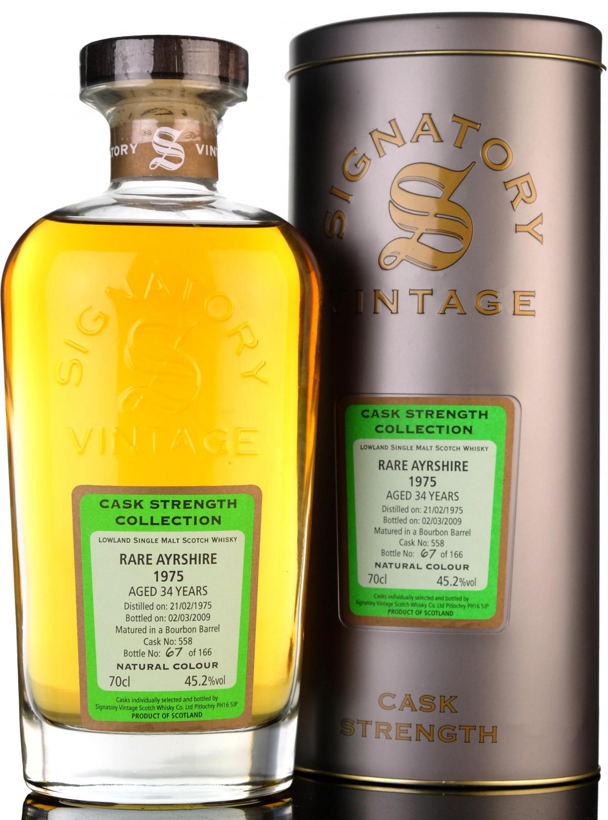 Rare Ayrshire 1975 - 2009 34 Signatory Vintage