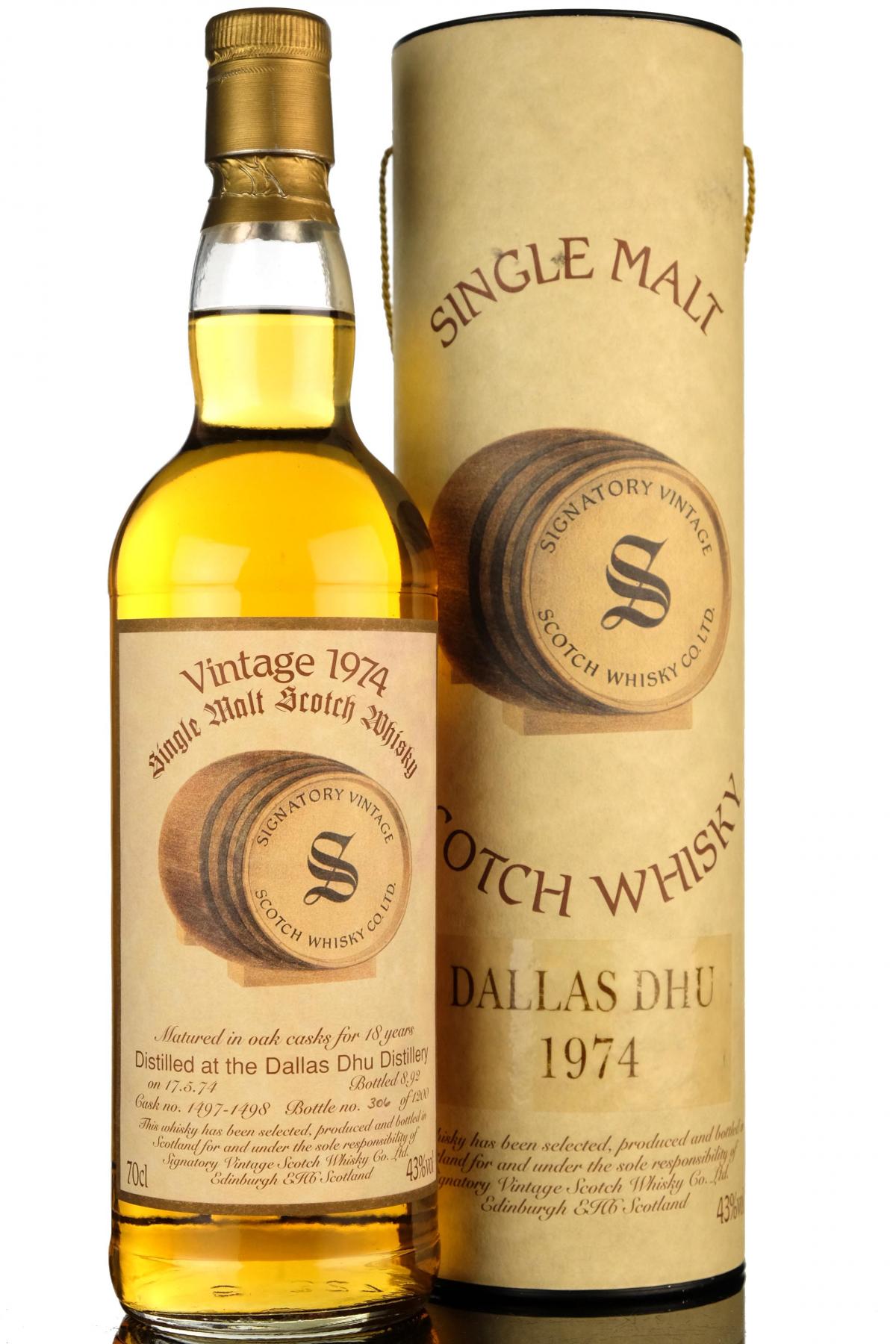 Dallas Dhu 1974 - 1992 18 Signatory Vintage