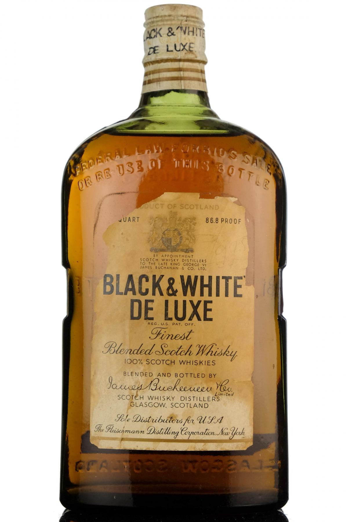 Black White De Luxe 1950s Us Import
