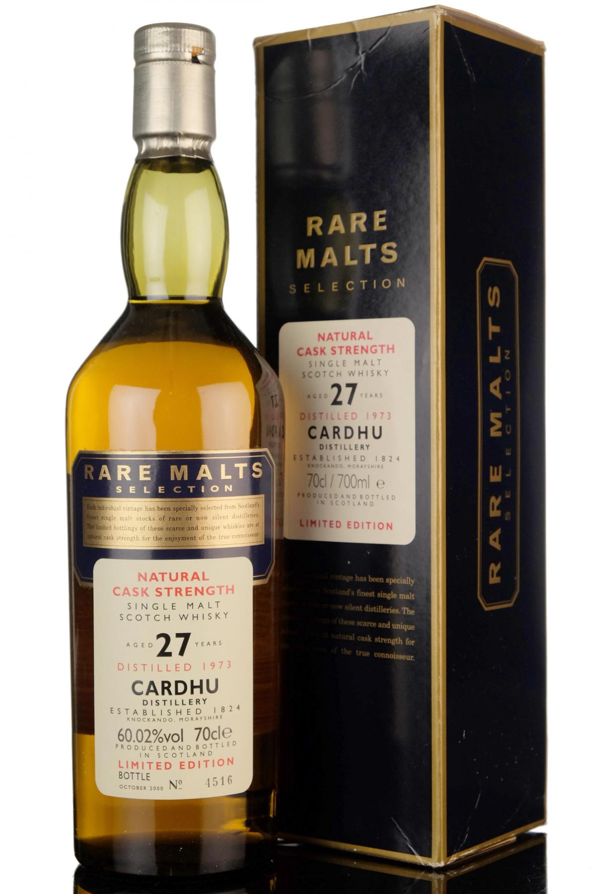 Cardhu 1973-2000 - 27 Year Old - Rare Malts 60.02%