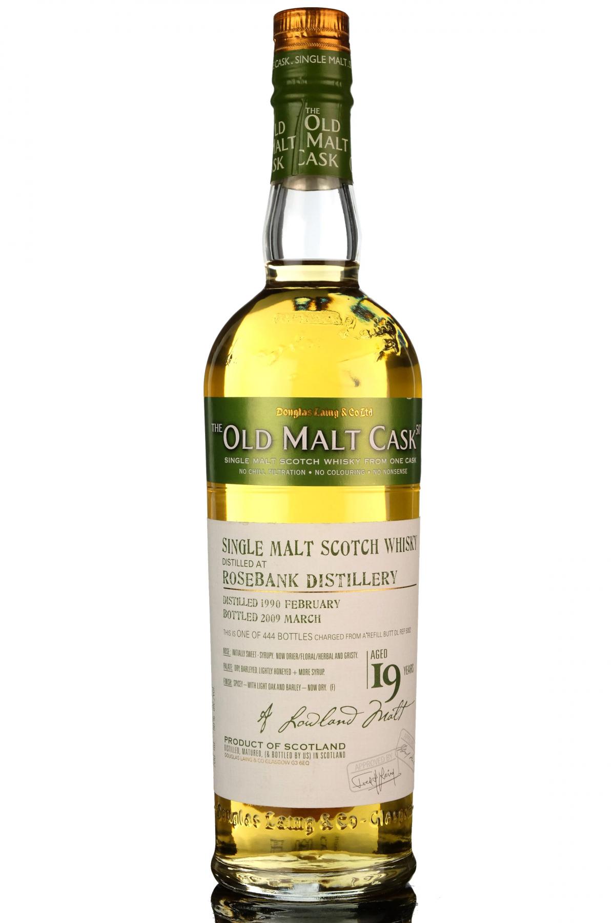 Rosebank 1990-2009 - 19 Year Old - Douglas Laing - Old Malt Cask - Single Cask 5082