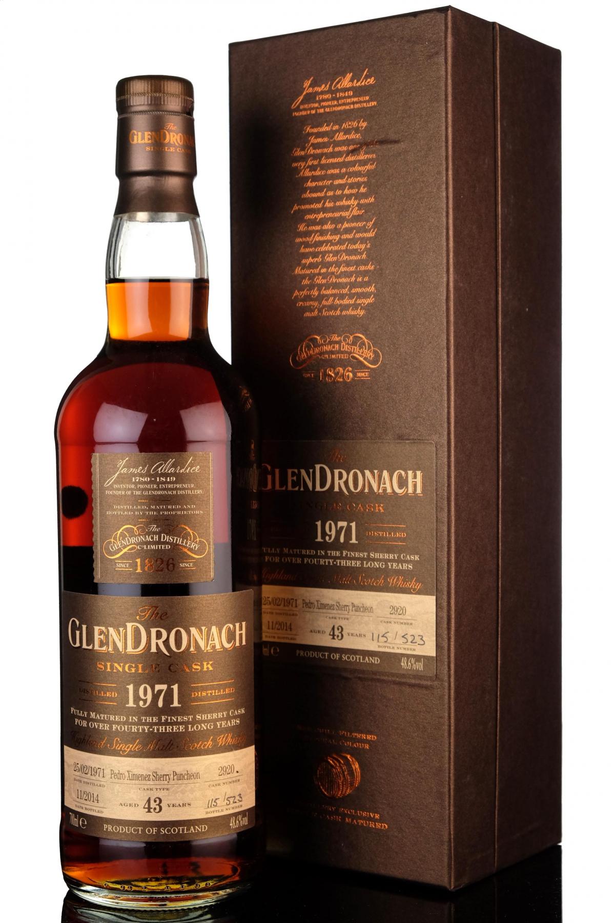 Glendronach 1971-2014 - 43 Year Old - Single Cask 2920 - Batch 11