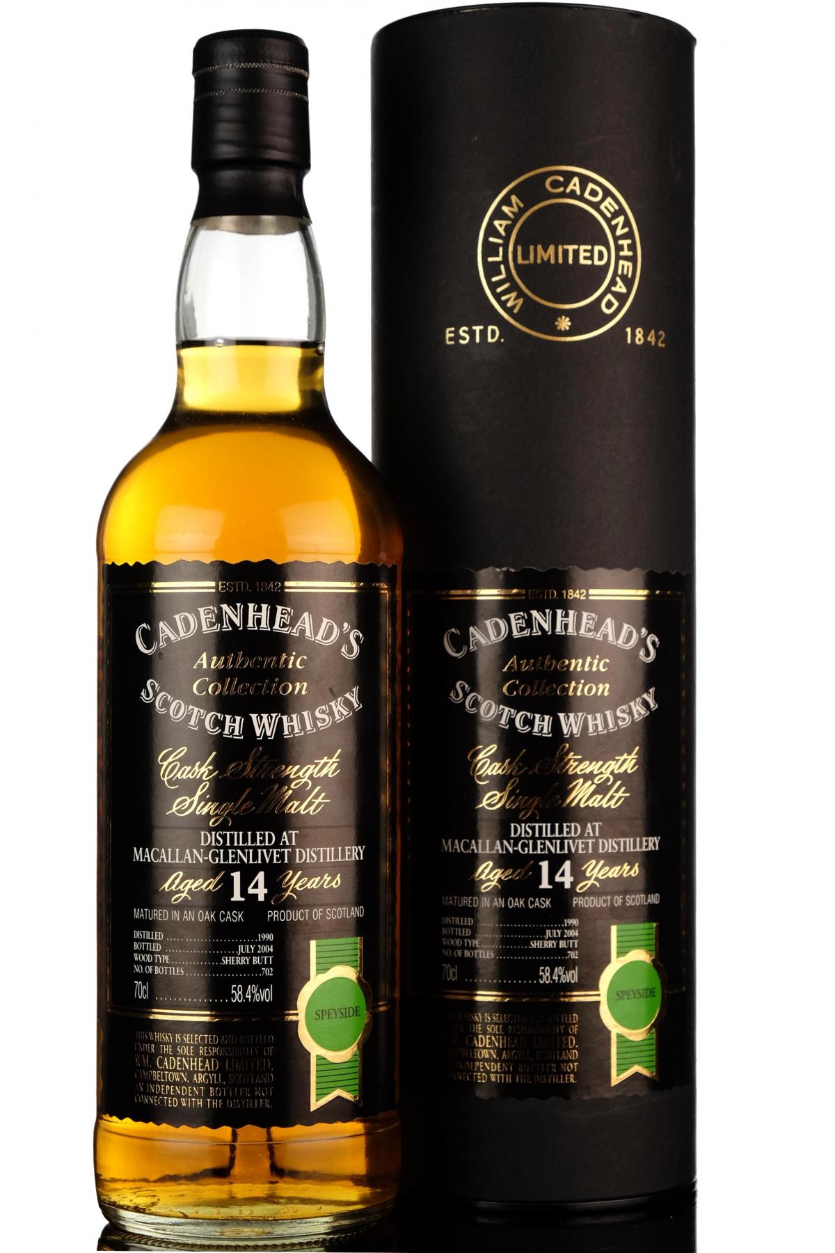 Macallanglenlivet 1990 - 2004 14 Cadenheads Authentic Collection