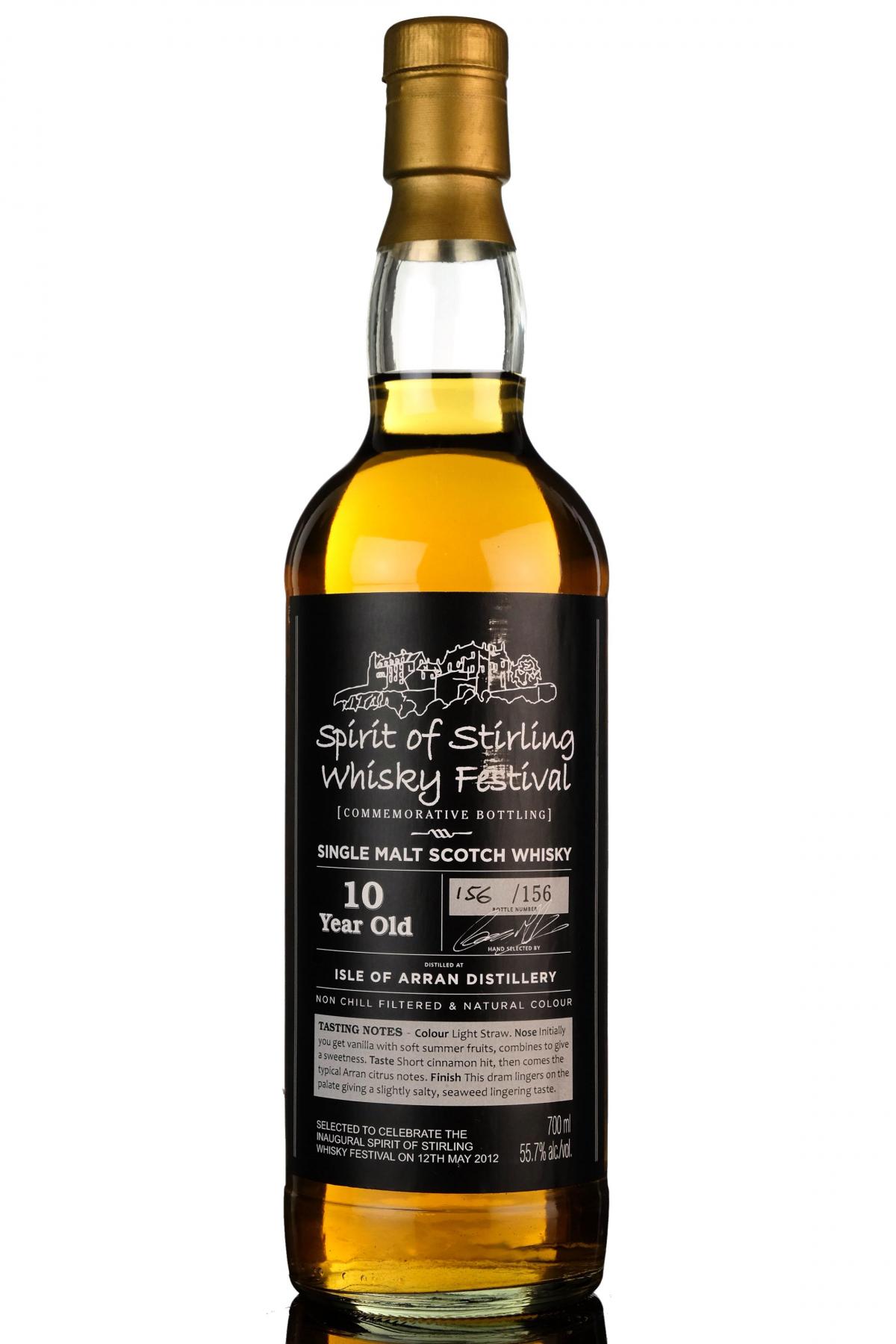 Arran 10 Year Old Spirit Of Stirling Whisky Festival