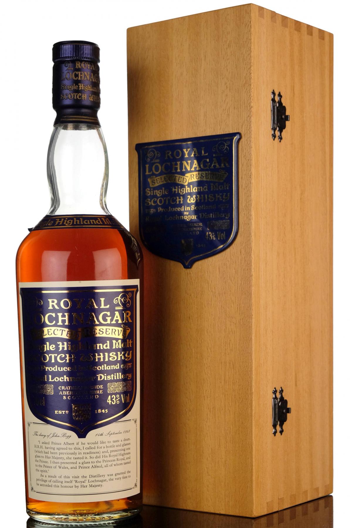 Royal Lochnagar Select Reserve - Circa 1990