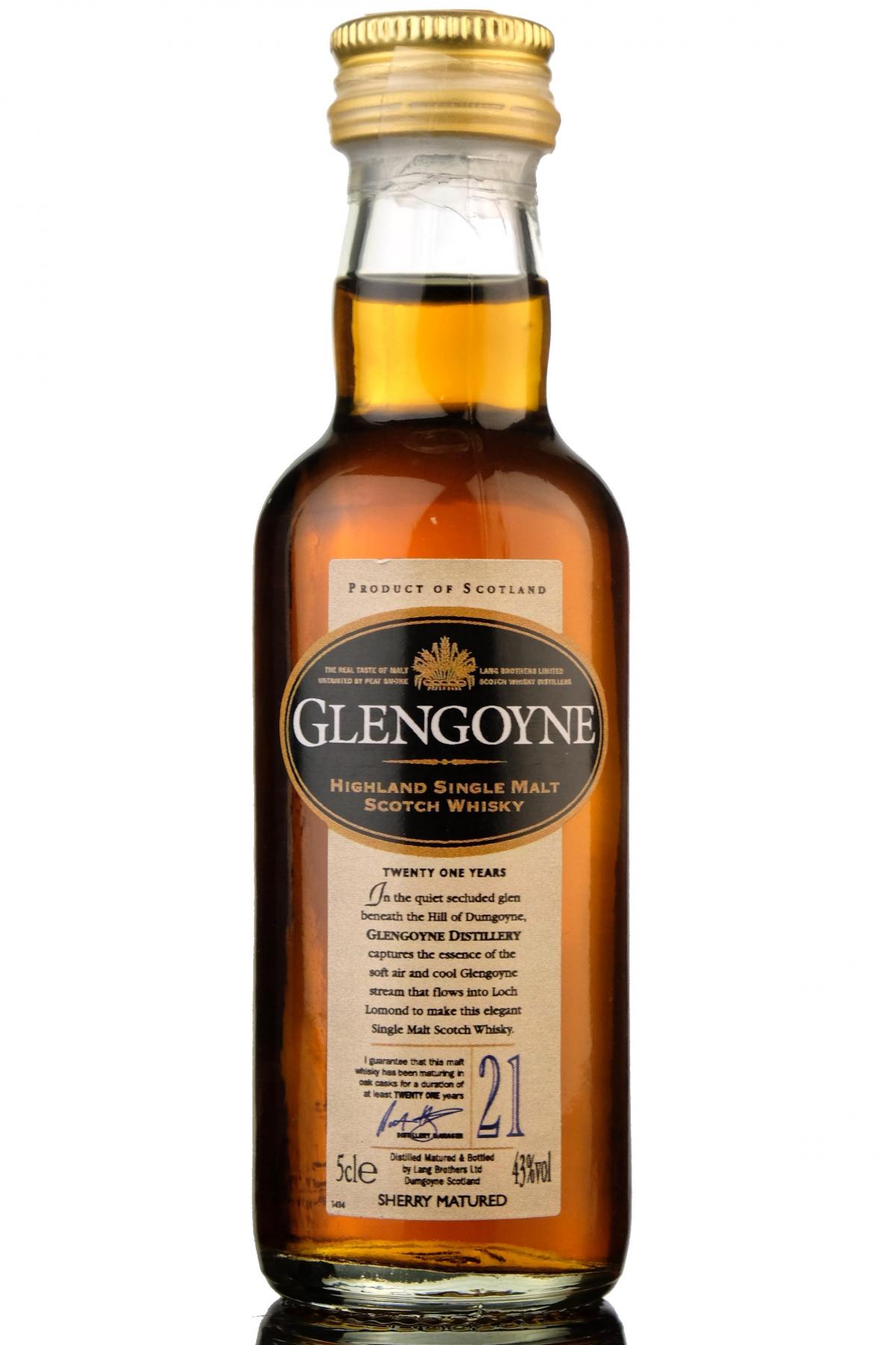 Glengoyne 21 Year Old Miniature