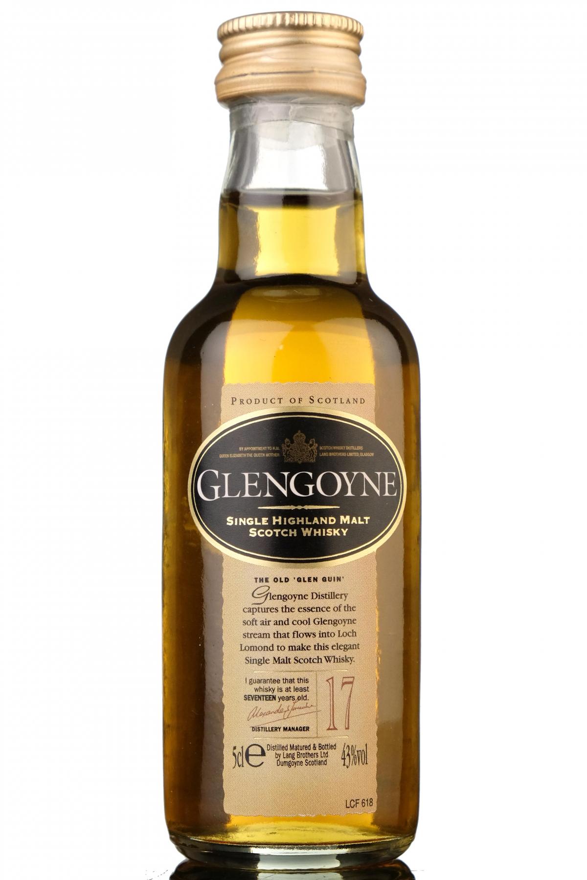 Glengoyne 17 Year Old Miniature