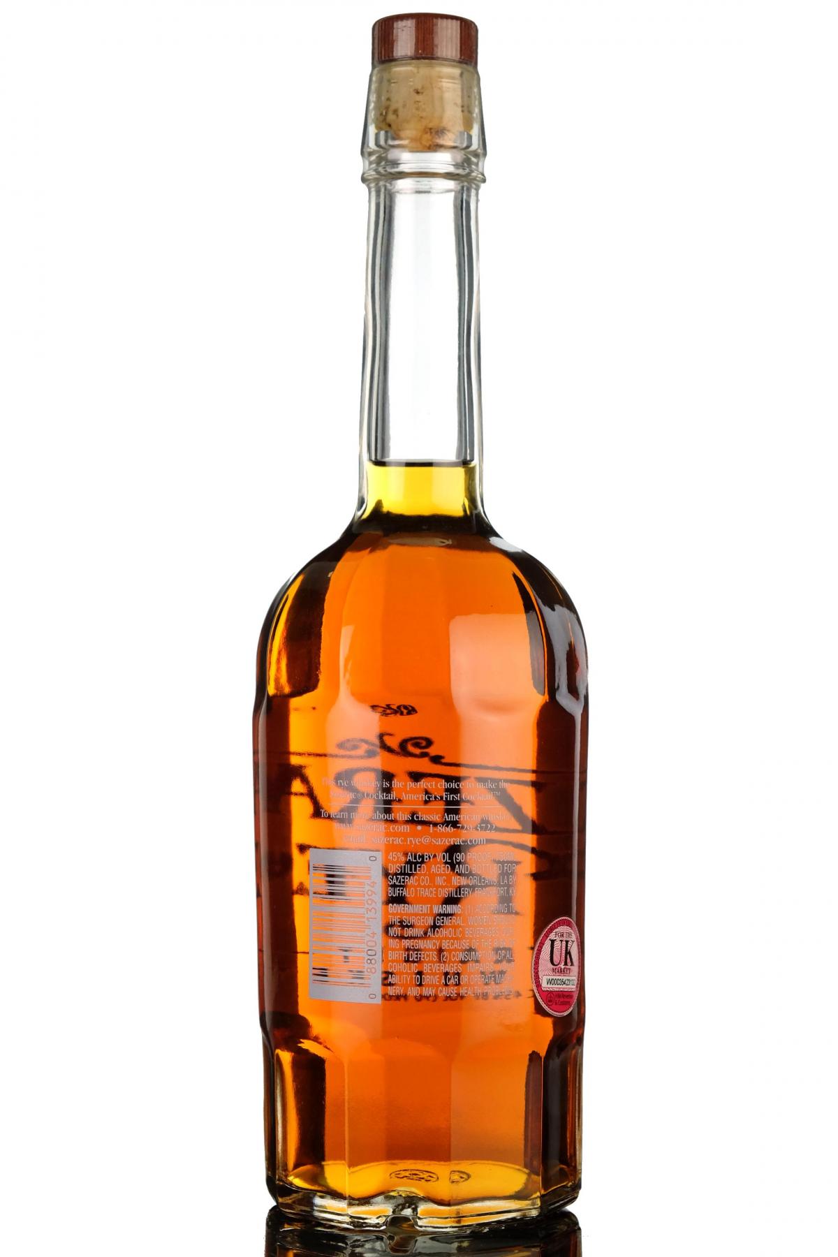 Sazerac Straight Rye Whiskey