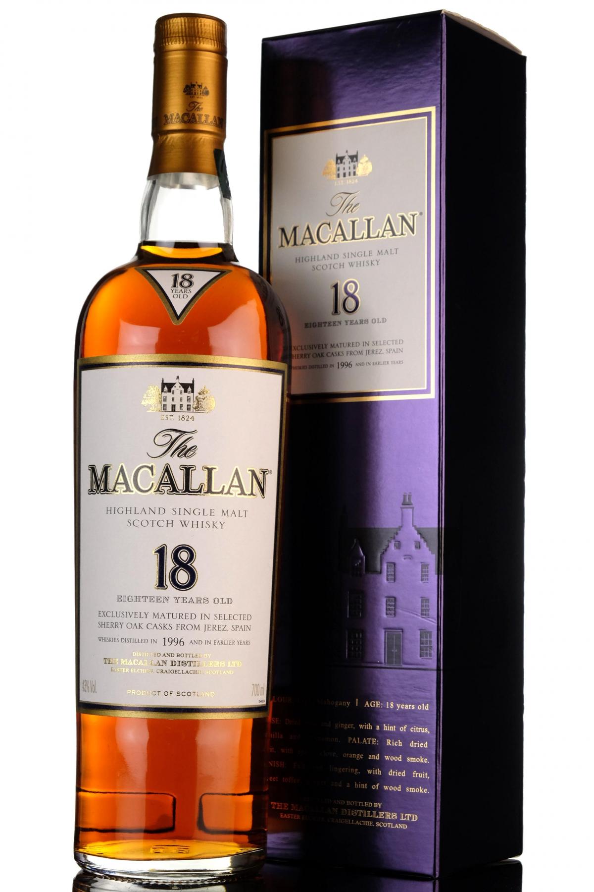 Macallan 1996 - 18 Year Old