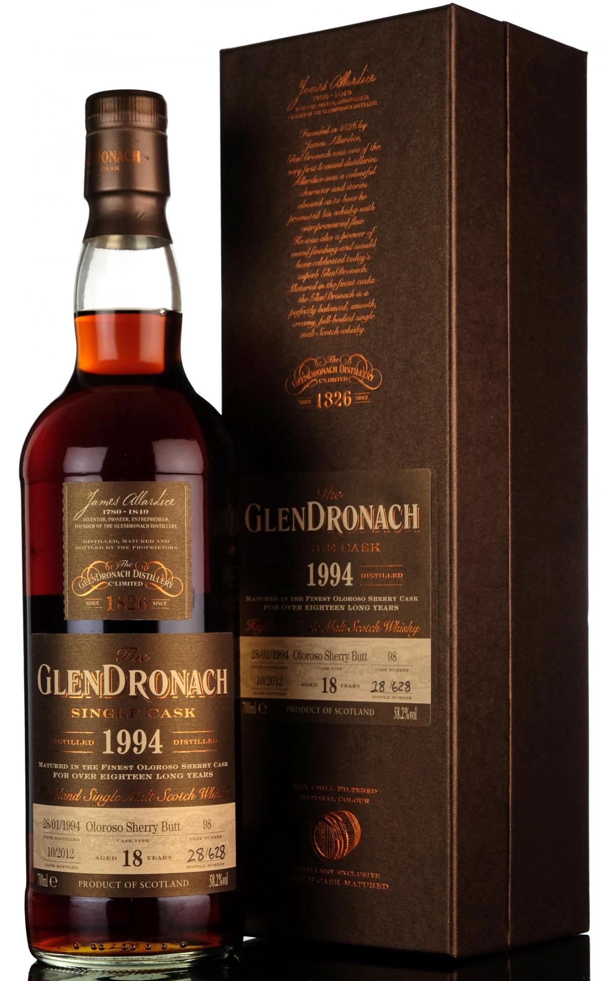 Glendronach 1994 - 2012 18 Single Cask 98 Batch 7
