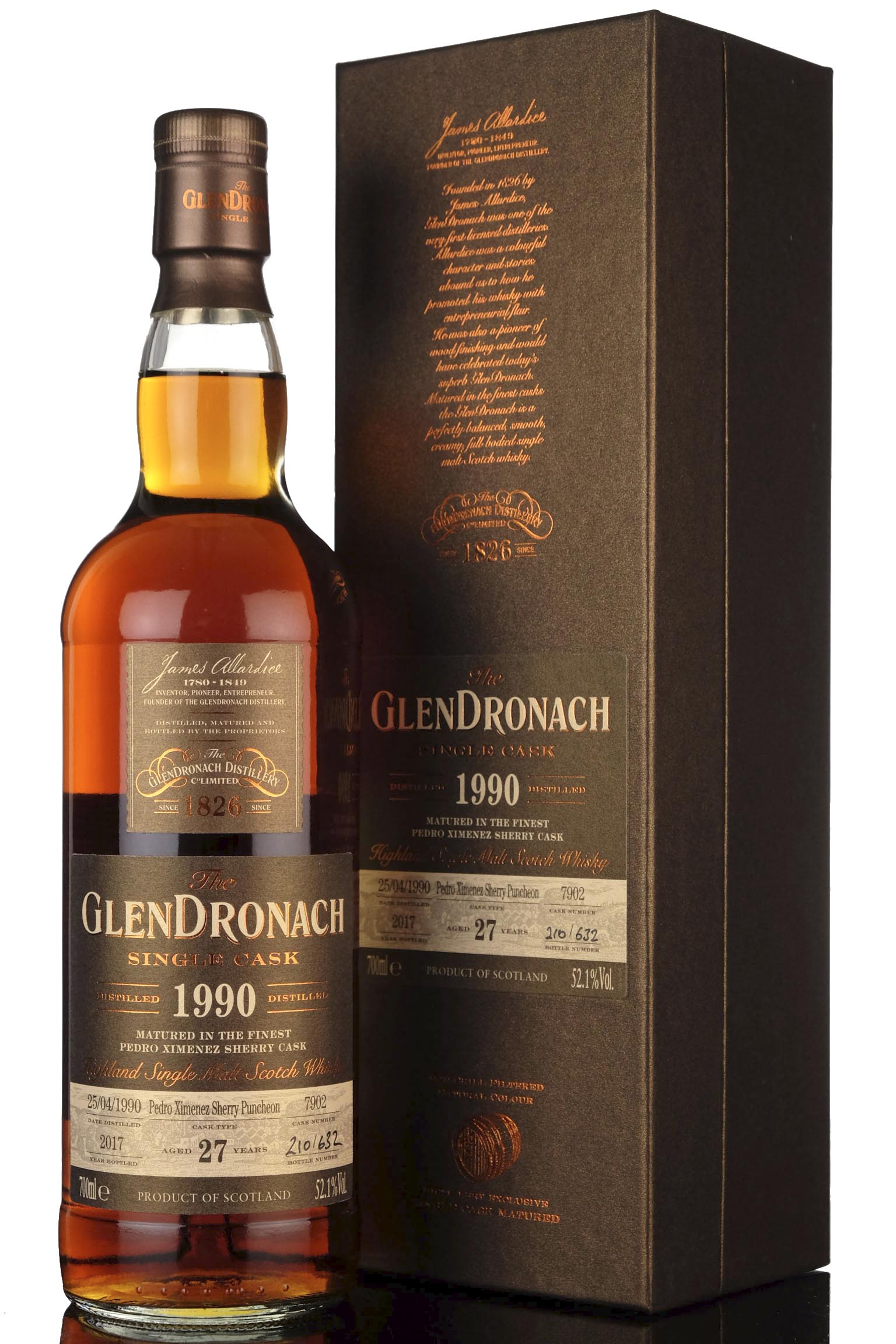 Glendronach 1990-2017 - 27 Year Old - Single Cask 7902 - Batch 16