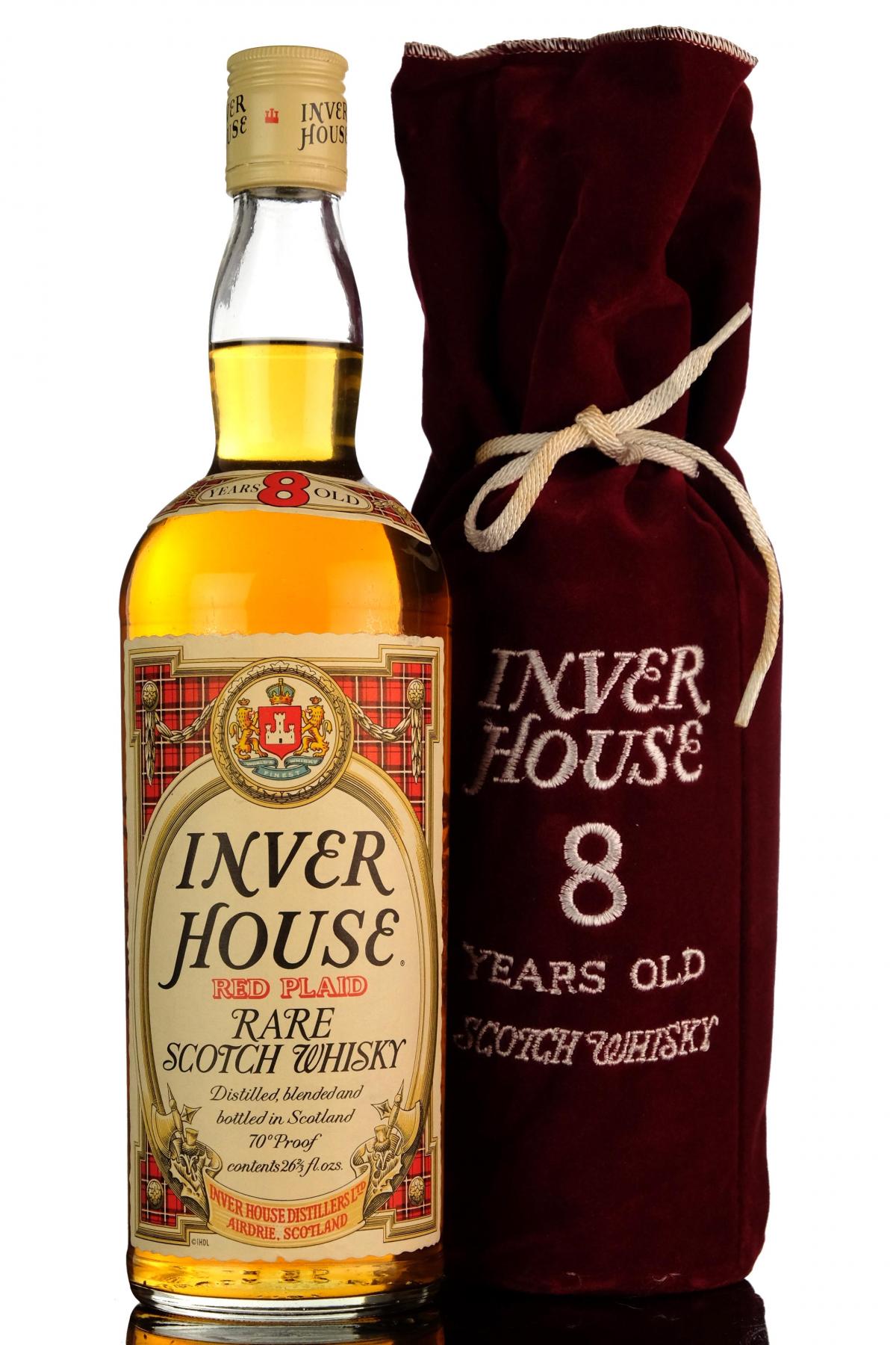 Inver House 8 Year Old  Red Plaid  1970s