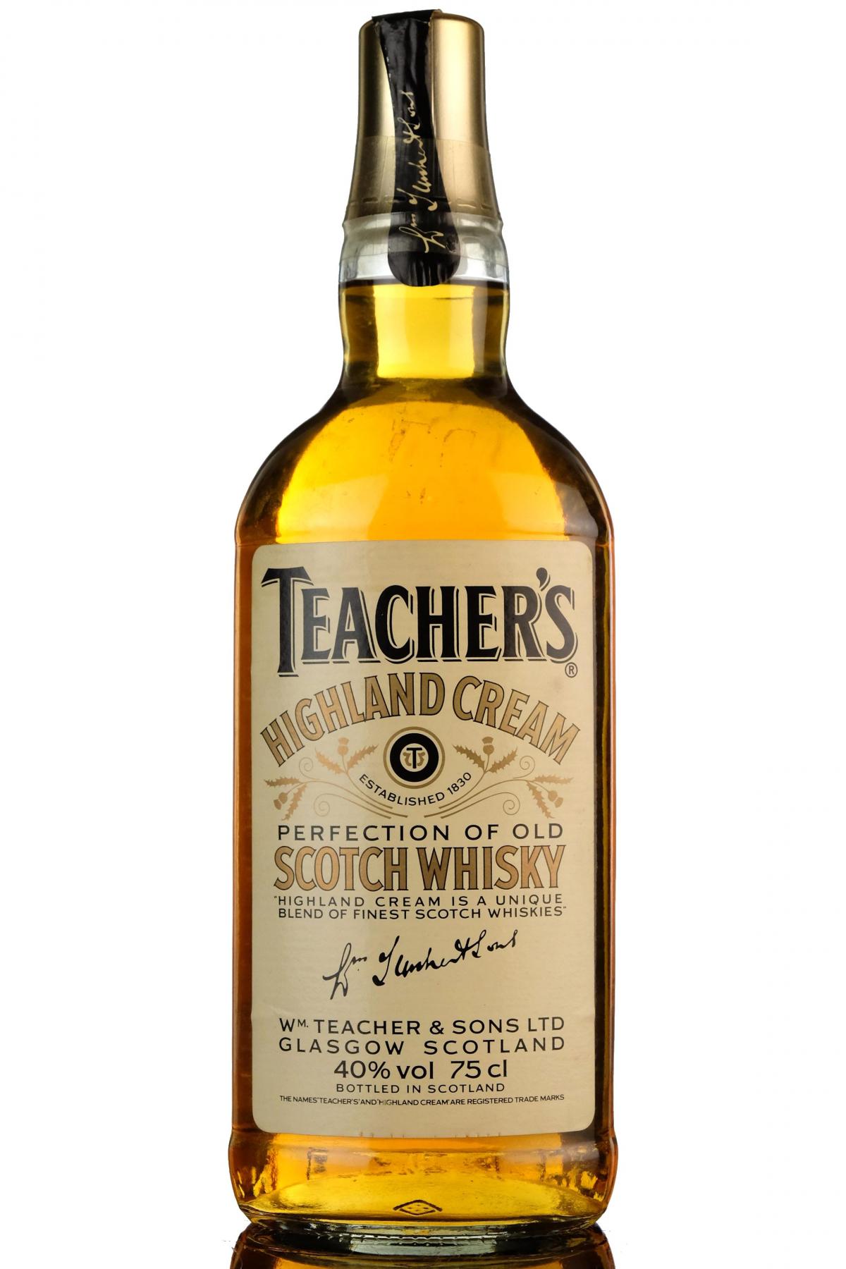 Teachers Highland Cream - 1980s