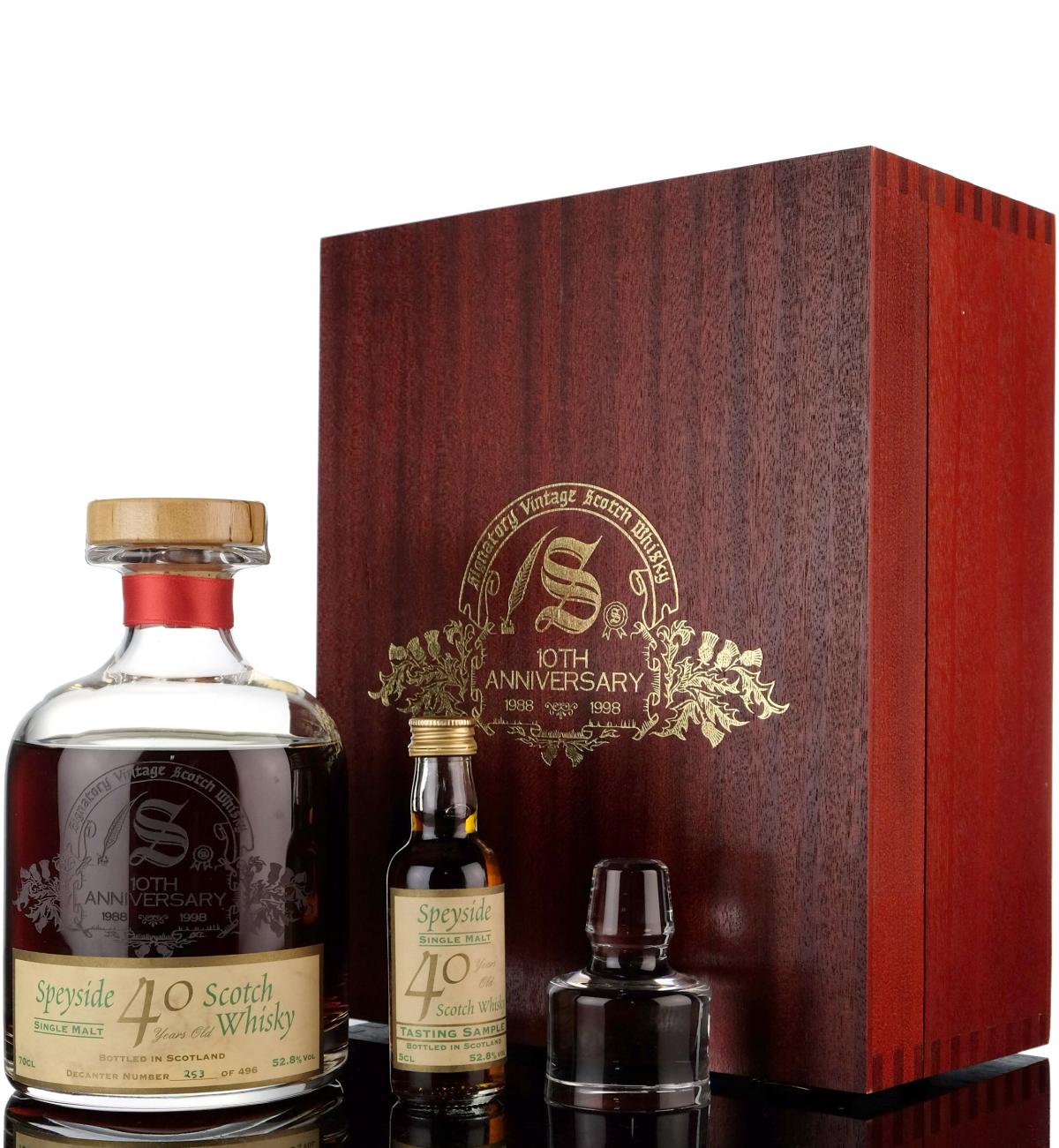 Glenfarclas-Glenlivet 1958-1998 - 40 Year Old - Signatory Vintage - 10th Anniversary